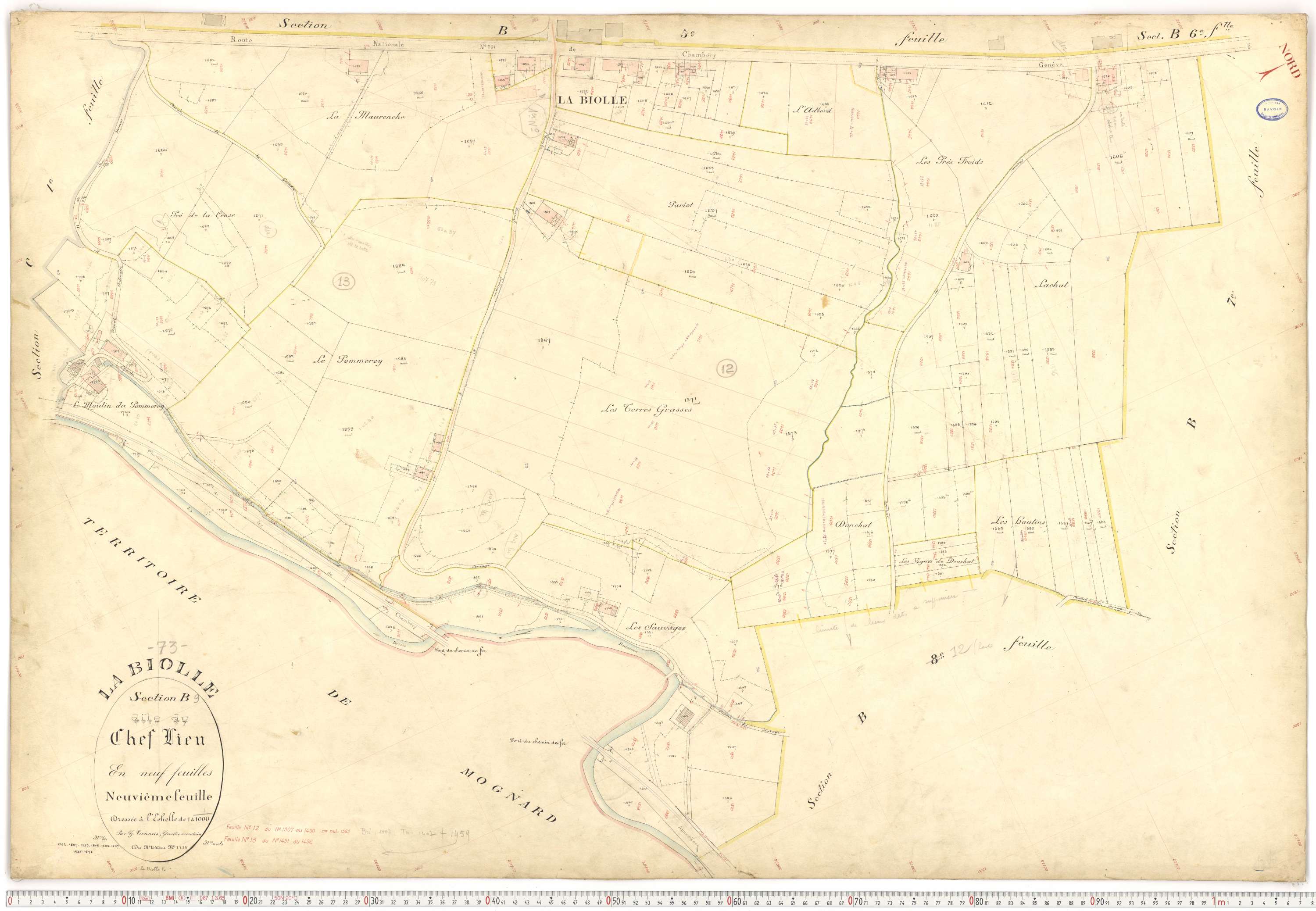 La Biolle - Plans cadastraux du premier cadastre français.