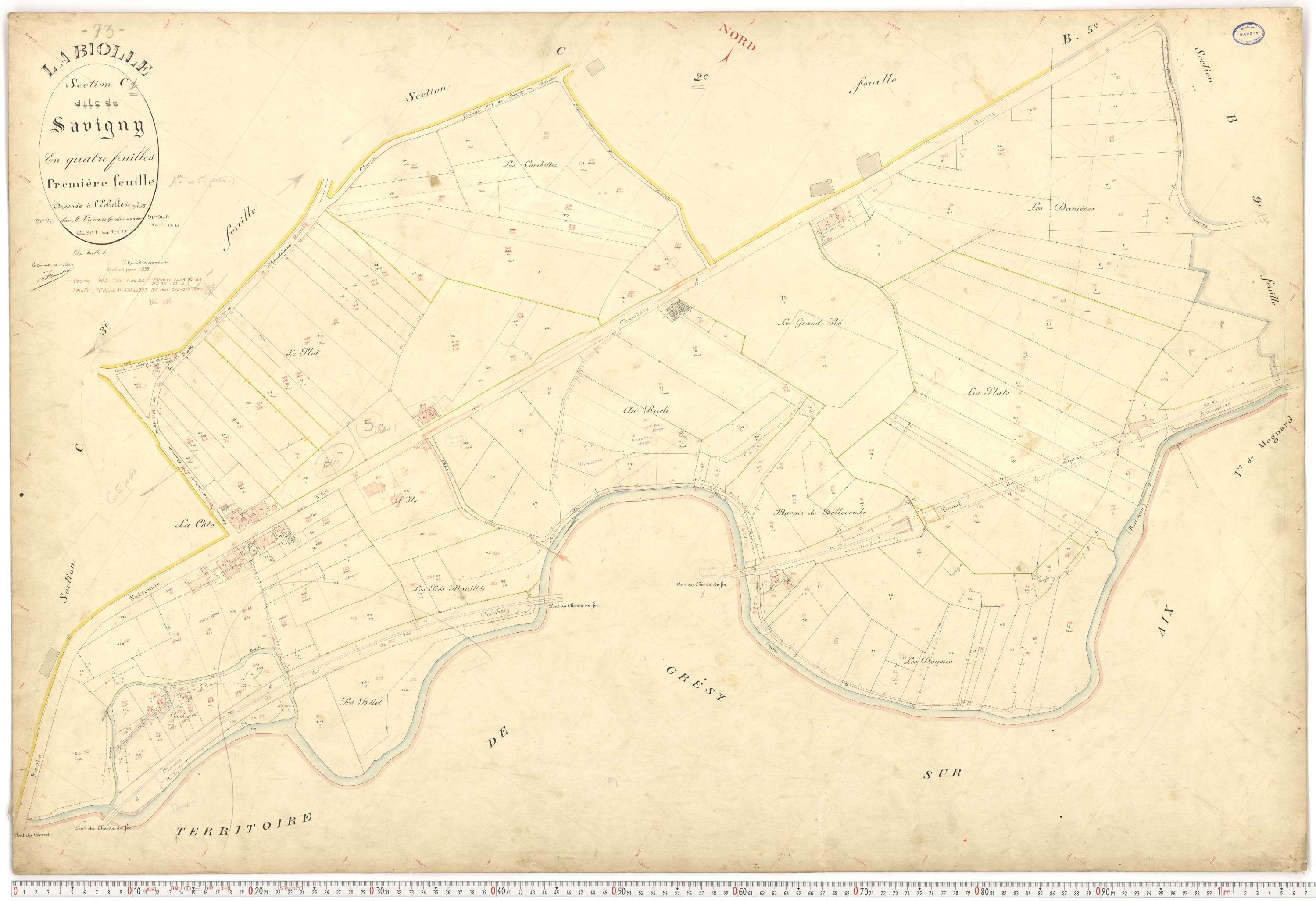 La Biolle - Plans cadastraux du premier cadastre français.