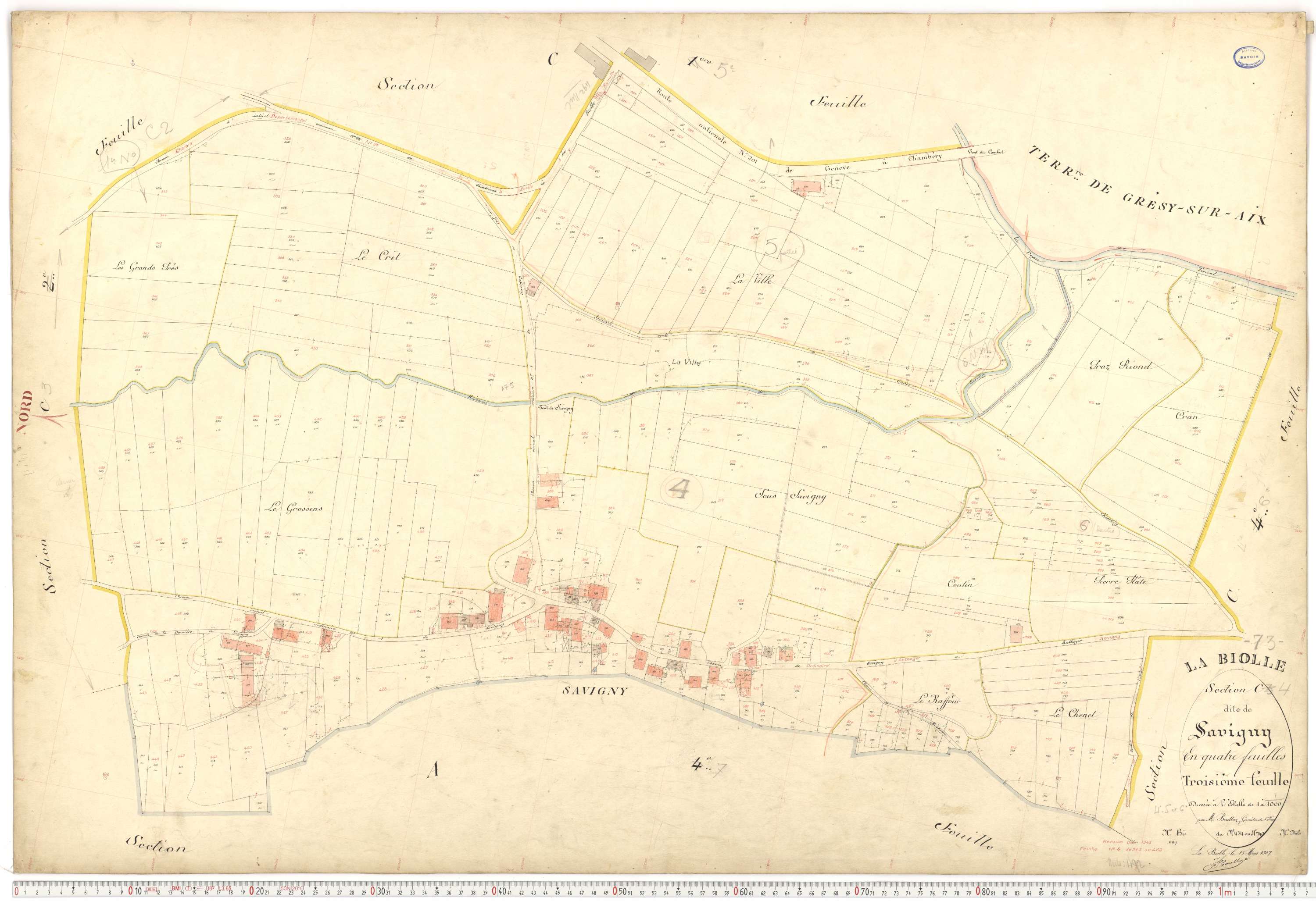 La Biolle - Plans cadastraux du premier cadastre français.