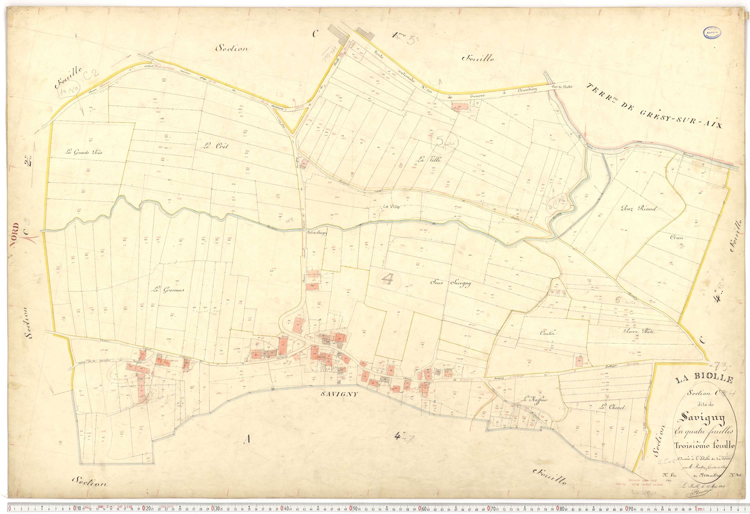 La Biolle - Plans cadastraux du premier cadastre français.