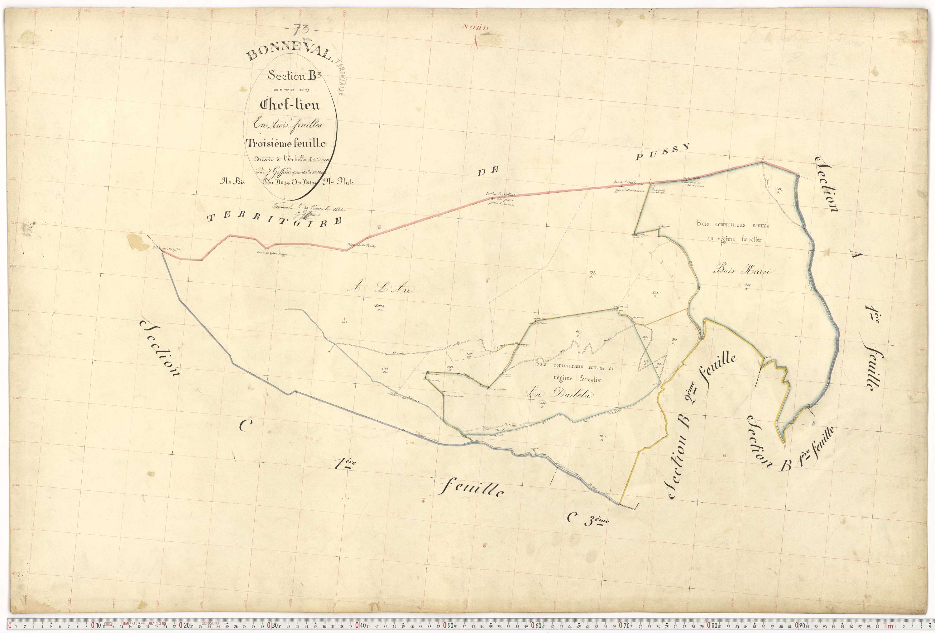Bonneval - Plans cadastraux du premier cadastre français.