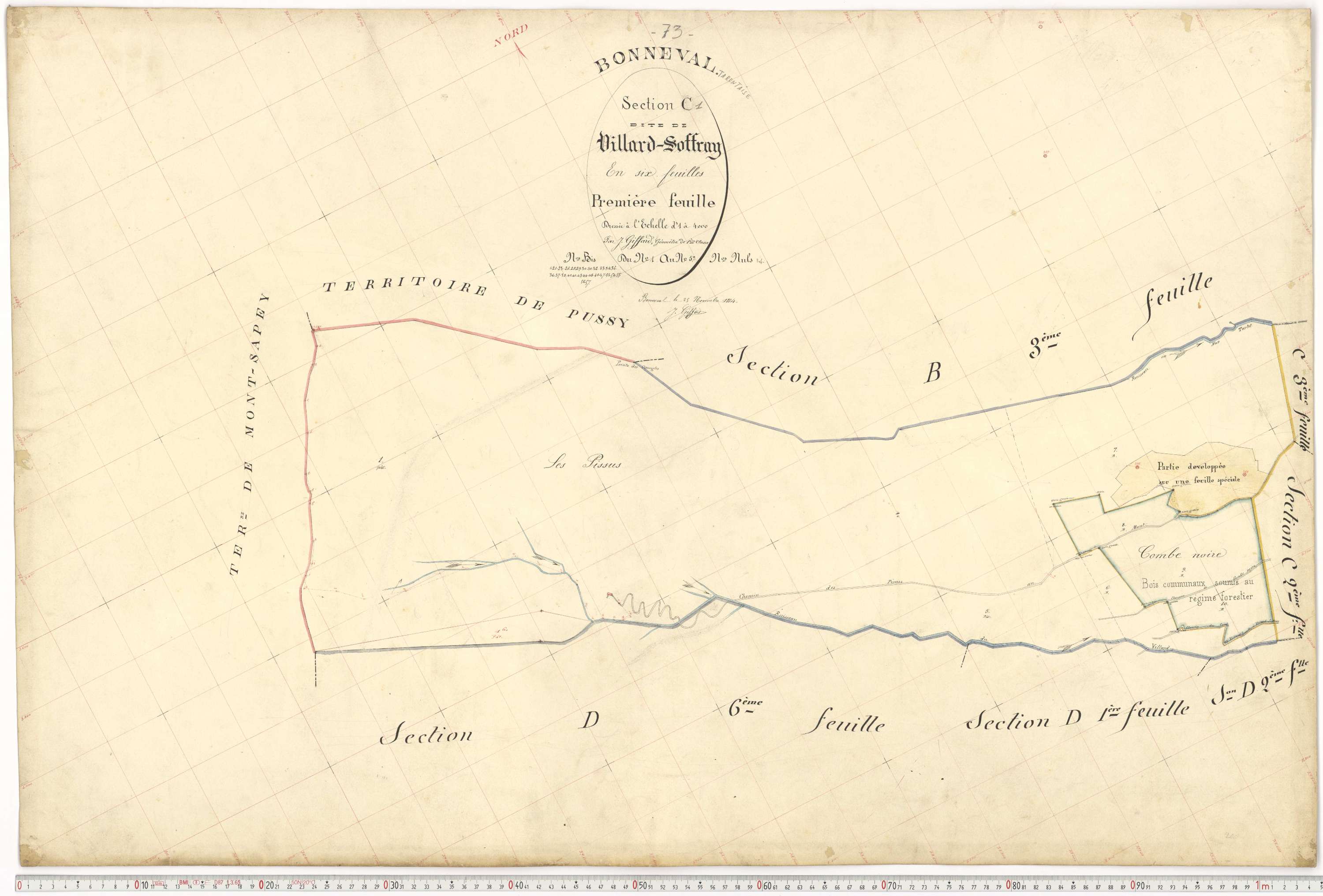 Bonneval - Plans cadastraux du premier cadastre français.
