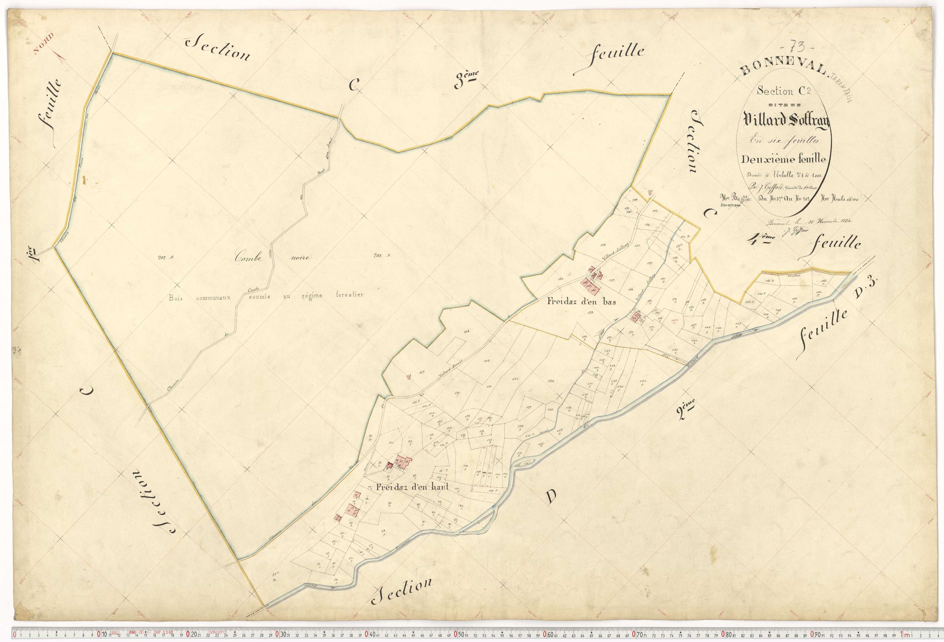Bonneval - Plans cadastraux du premier cadastre français.