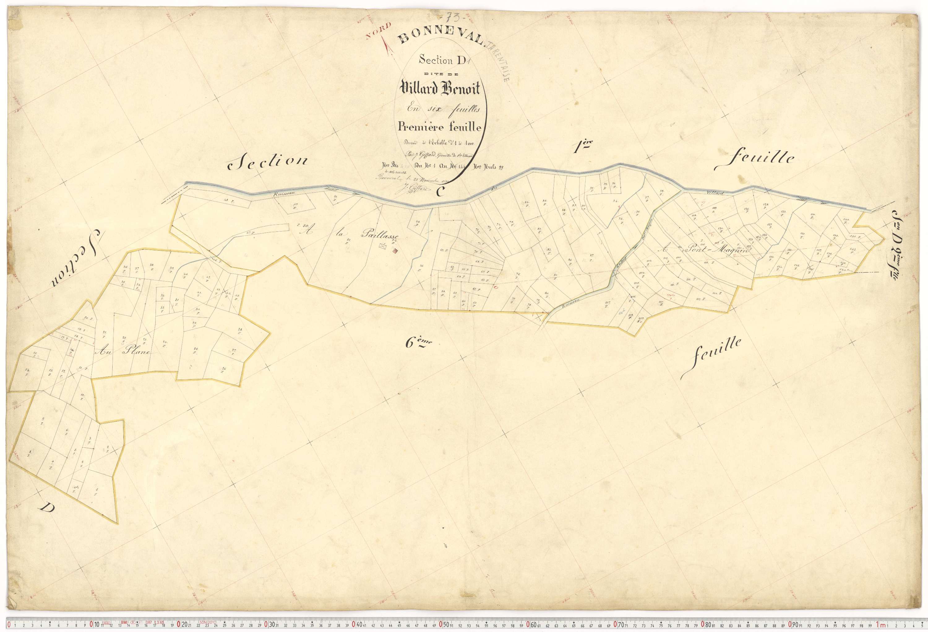 Bonneval - Plans cadastraux du premier cadastre français.