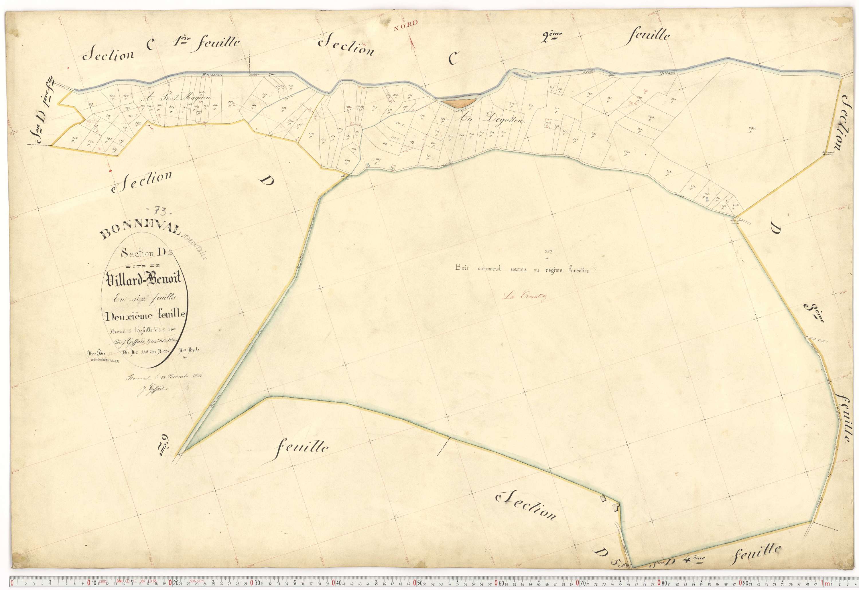 Bonneval - Plans cadastraux du premier cadastre français.