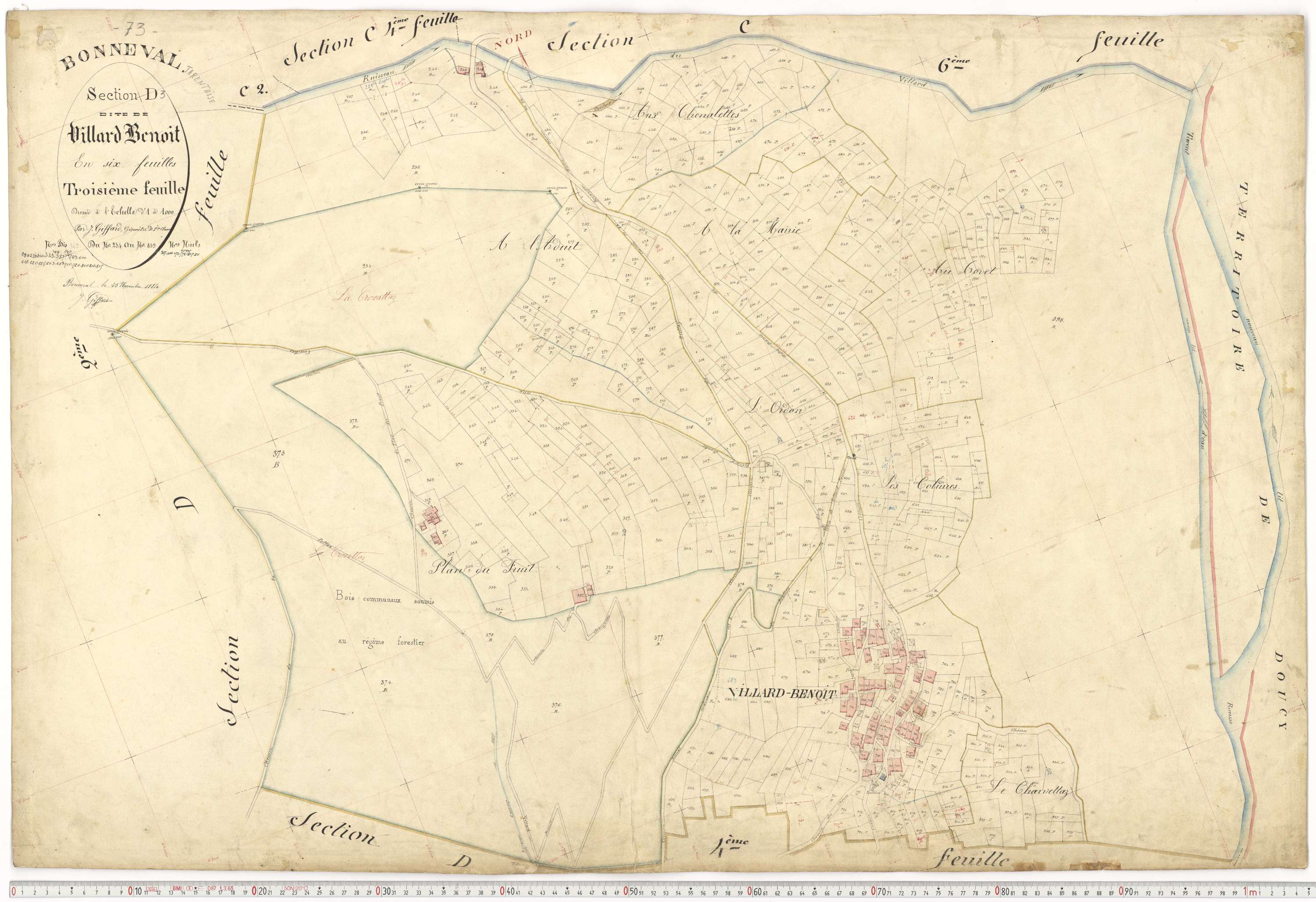 Bonneval - Plans cadastraux du premier cadastre français.