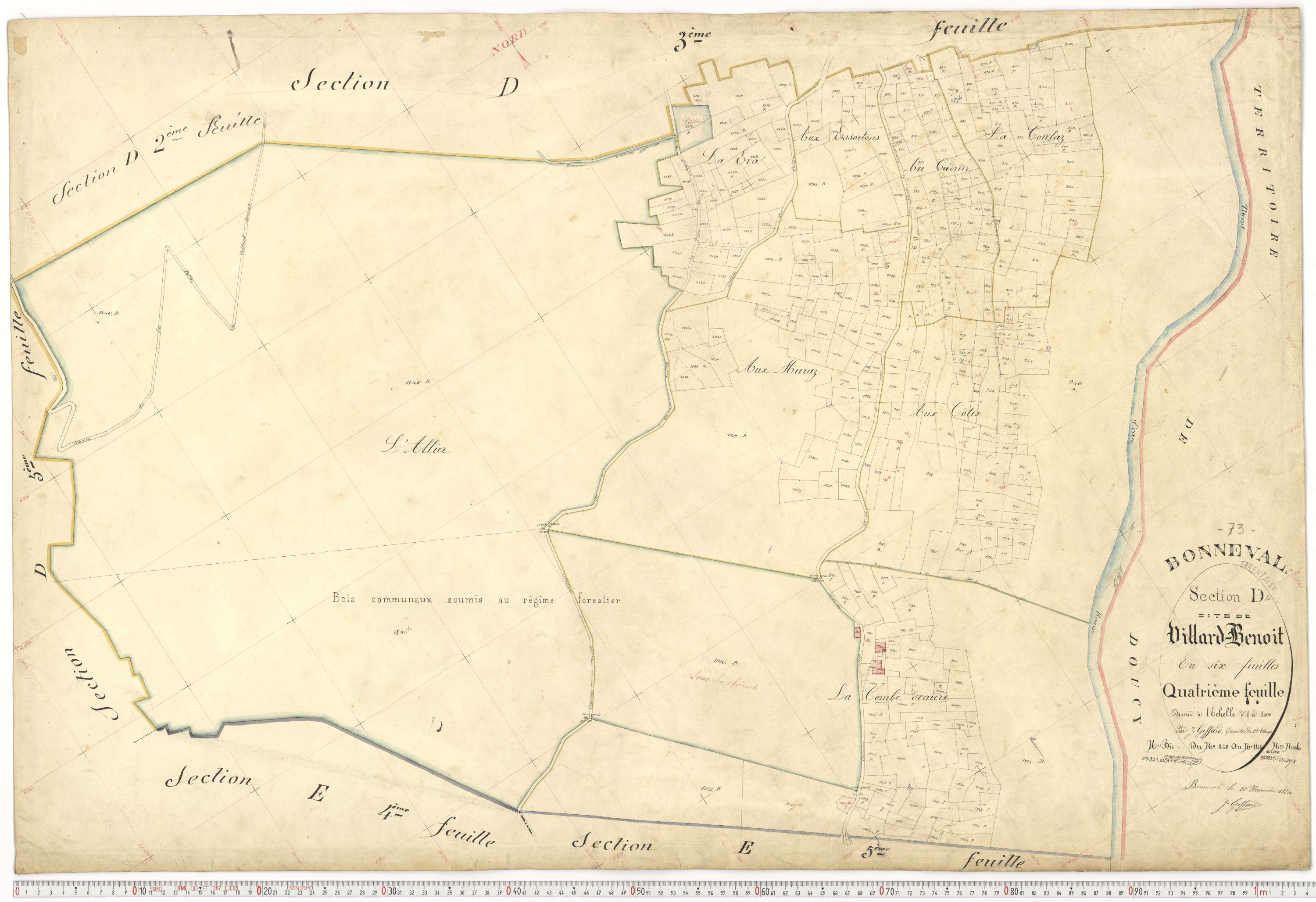 Bonneval - Plans cadastraux du premier cadastre français.