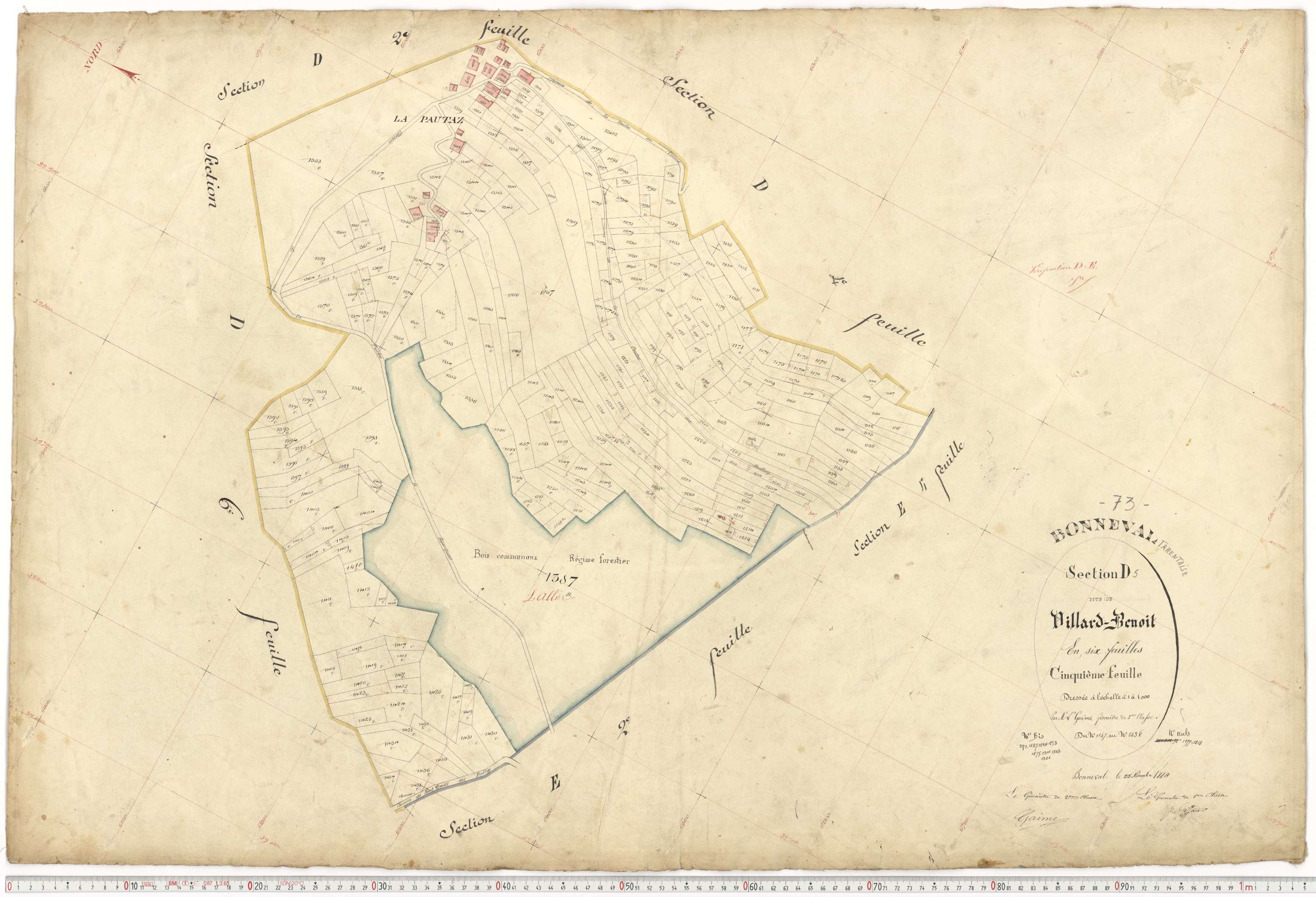Bonneval - Plans cadastraux du premier cadastre français.