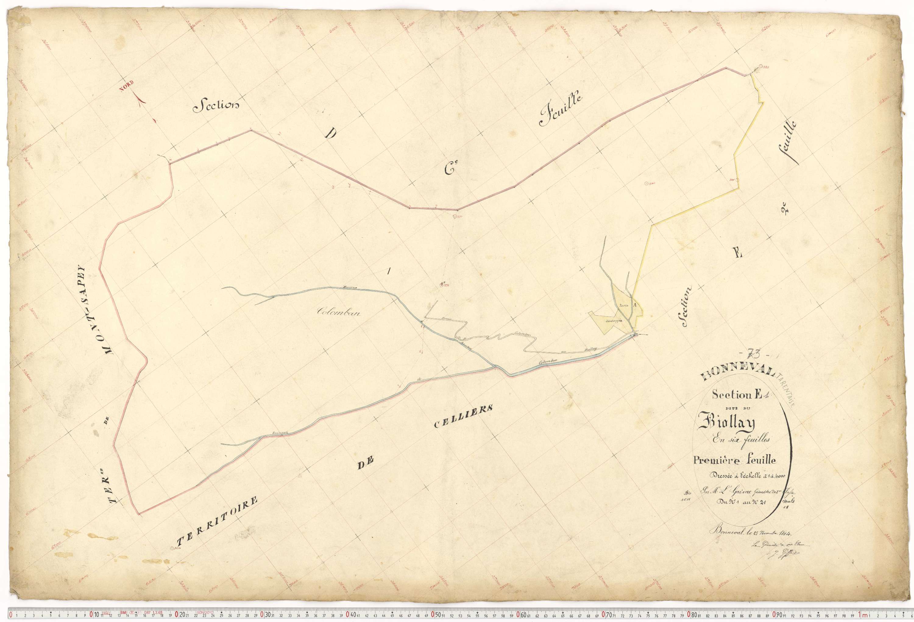 Bonneval - Plans cadastraux du premier cadastre français.