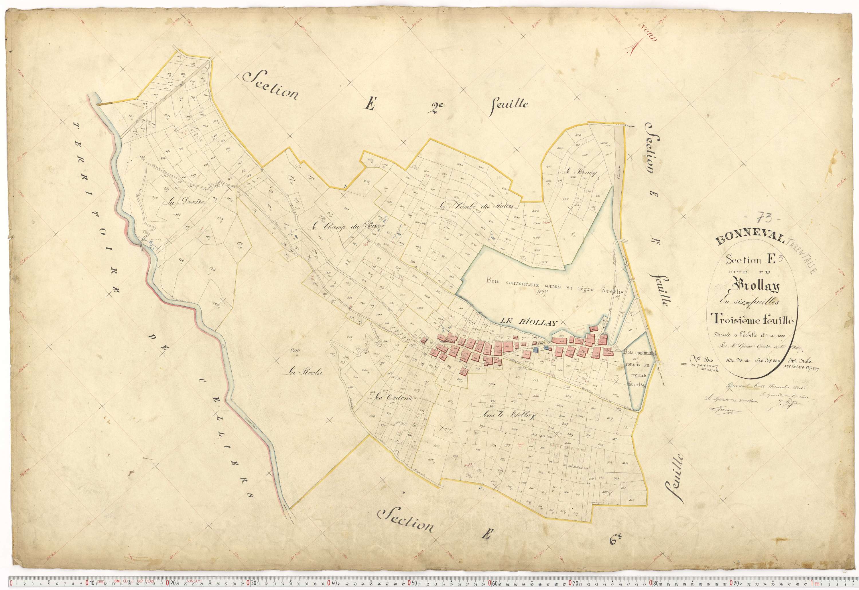 Bonneval - Plans cadastraux du premier cadastre français.
