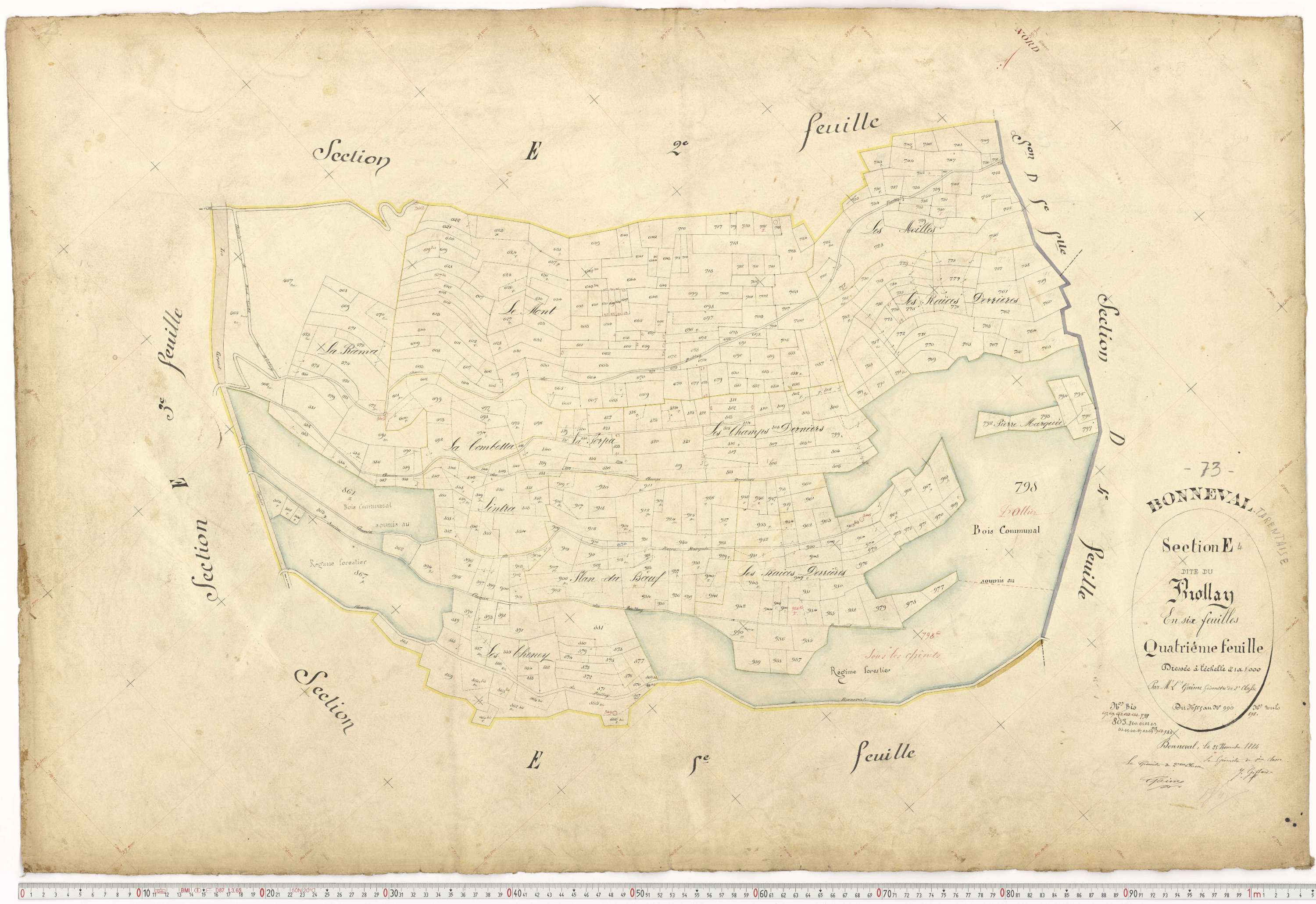 Bonneval - Plans cadastraux du premier cadastre français.