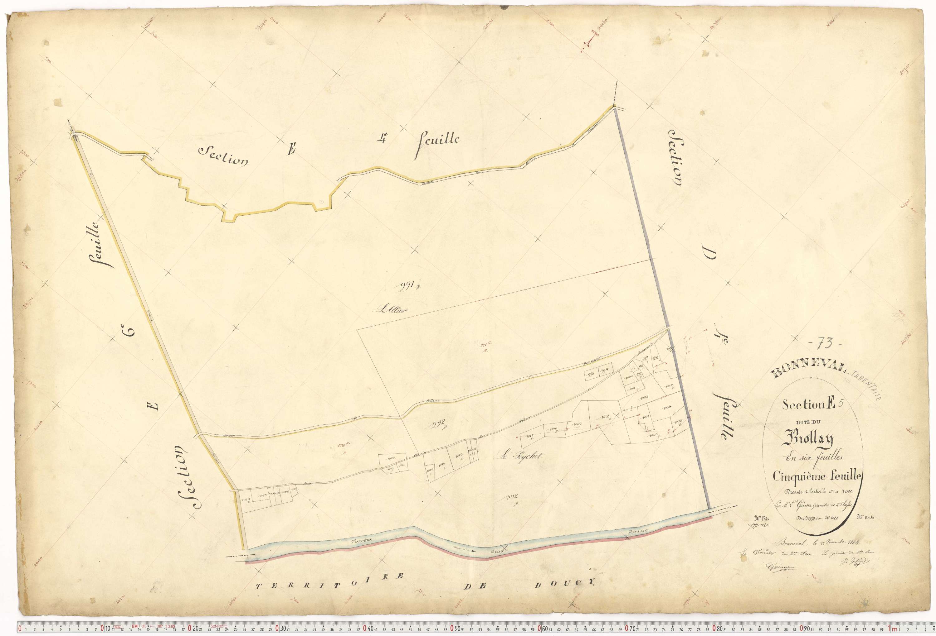 Bonneval - Plans cadastraux du premier cadastre français.