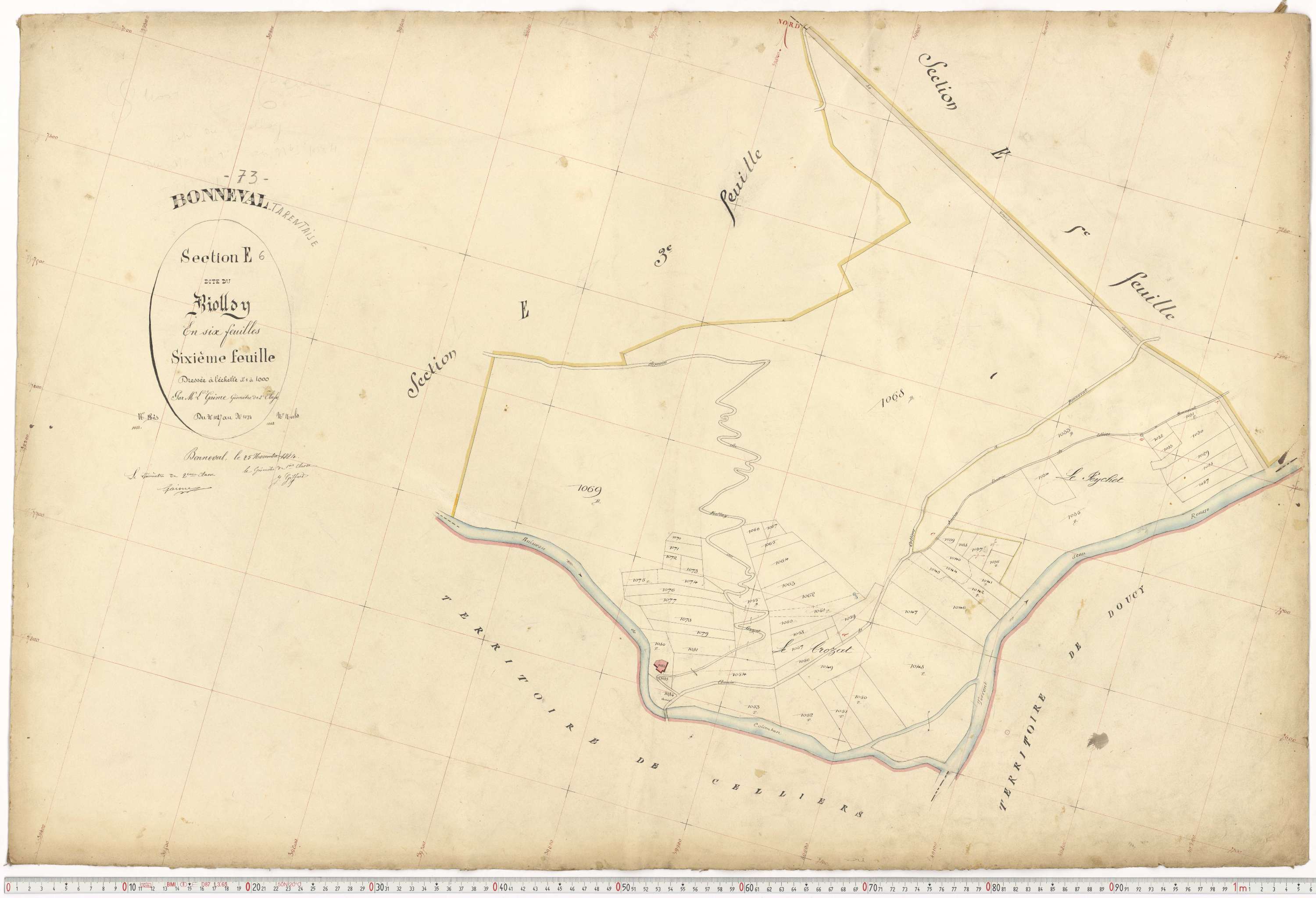Bonneval - Plans cadastraux du premier cadastre français.