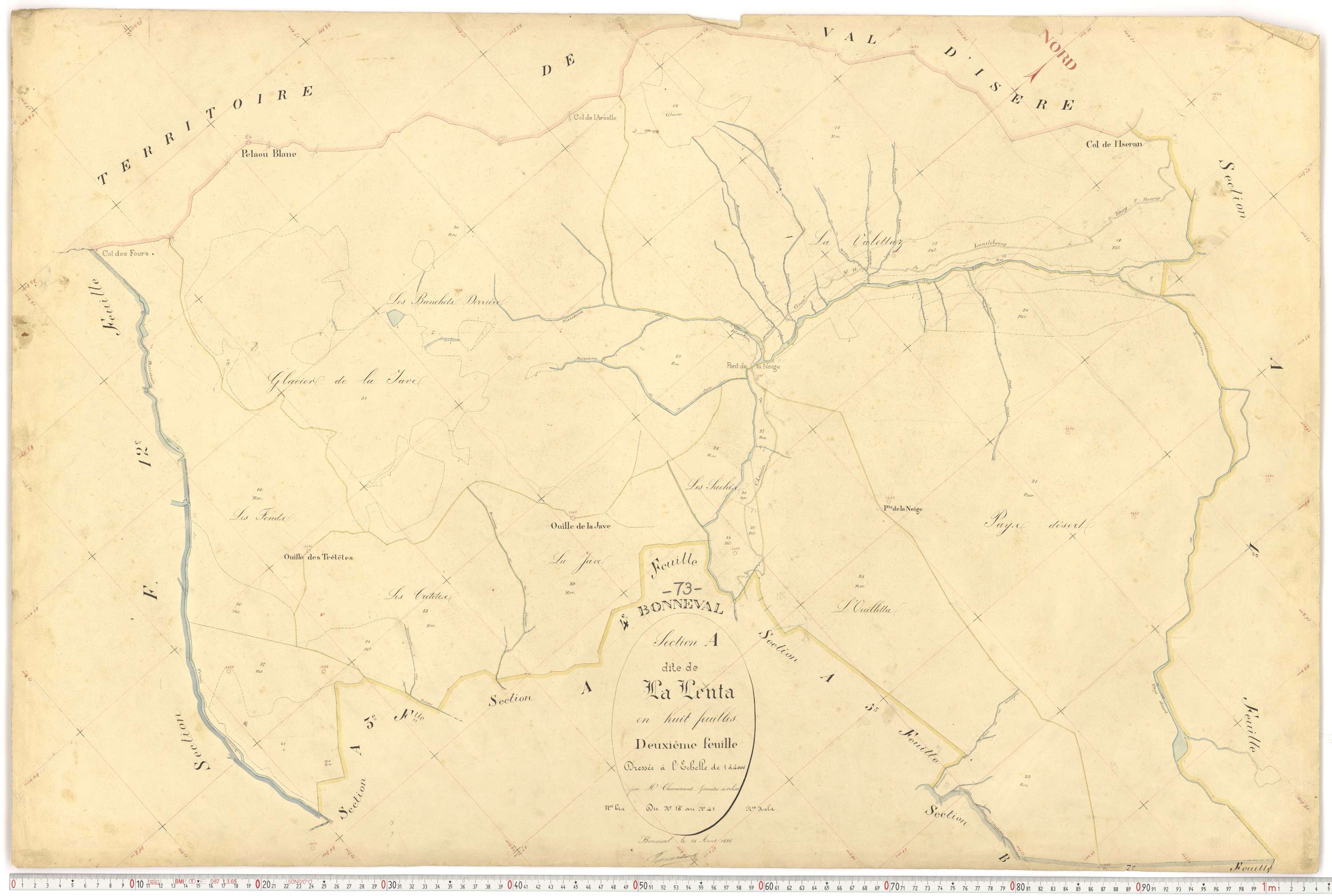 Bonneval - Plans cadastraux du premier cadastre français.