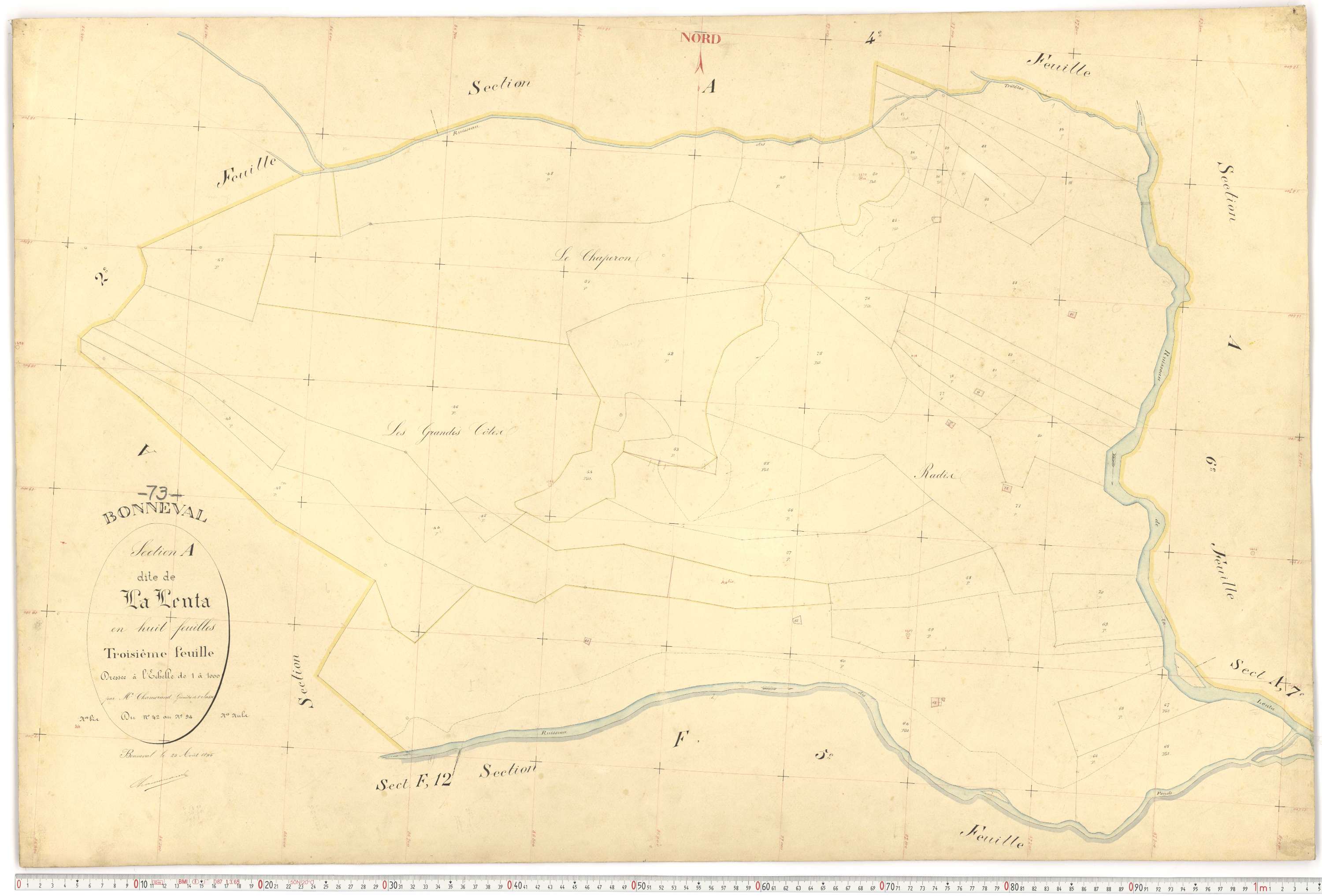 Bonneval - Plans cadastraux du premier cadastre français.
