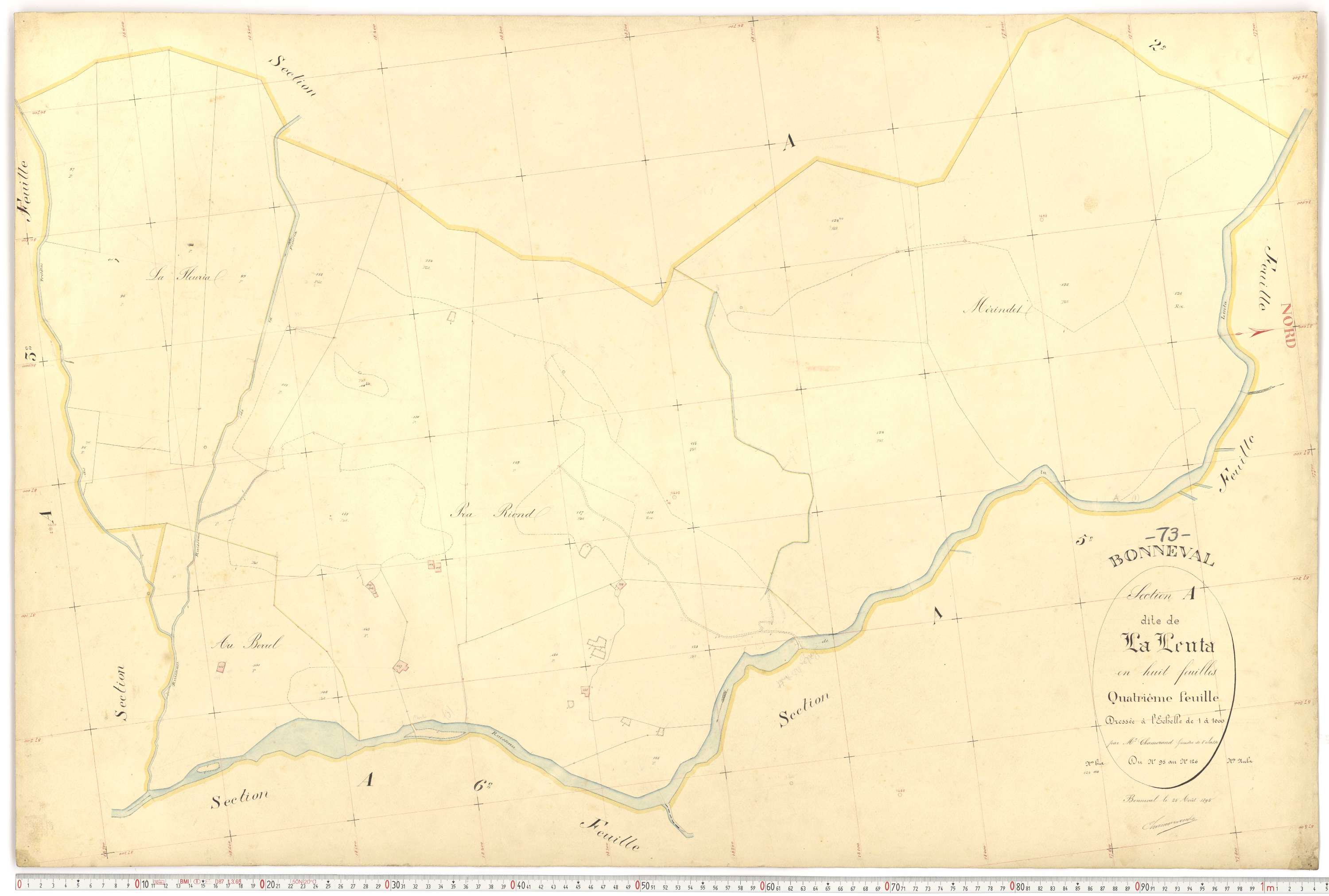 Bonneval - Plans cadastraux du premier cadastre français.