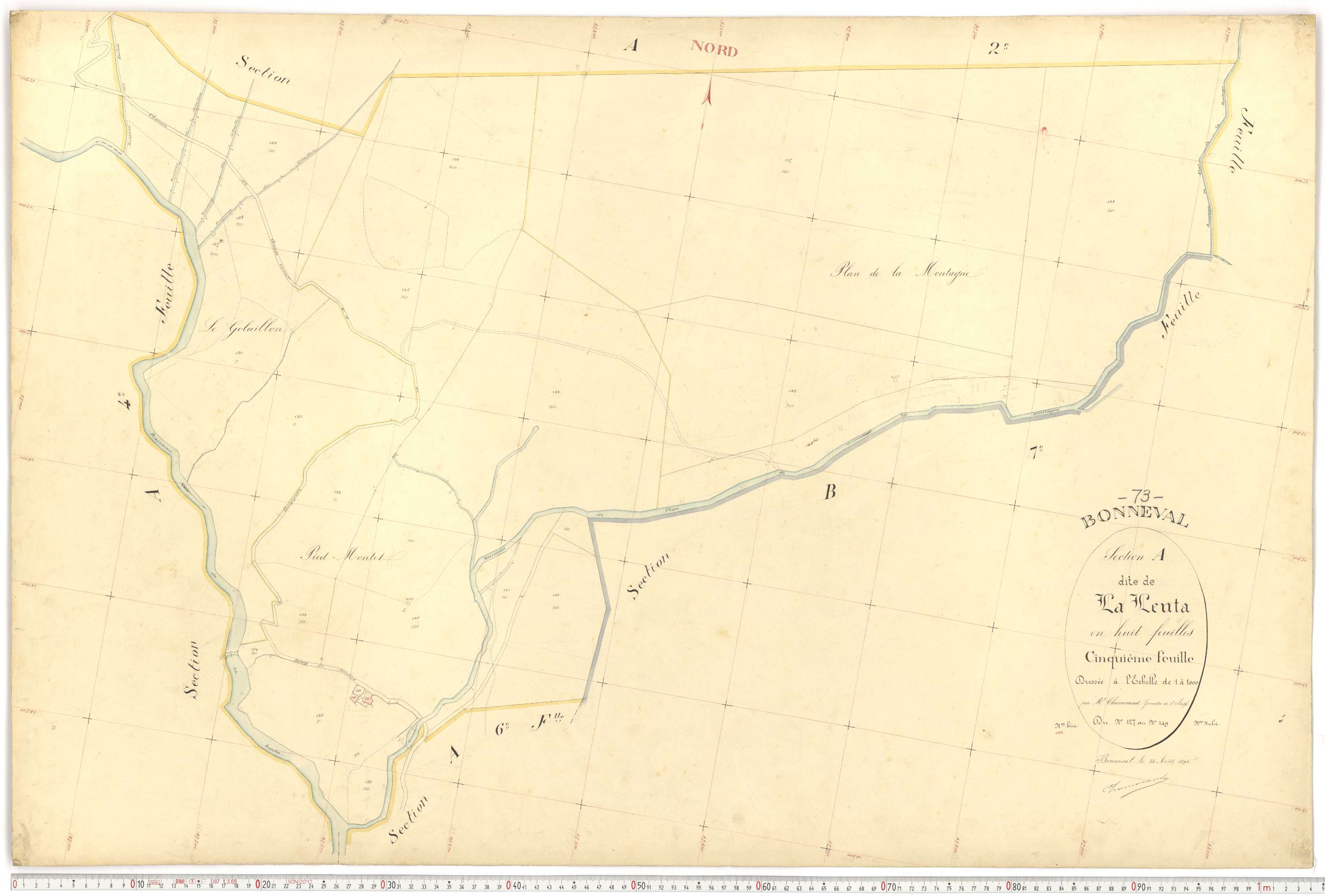 Bonneval - Plans cadastraux du premier cadastre français.
