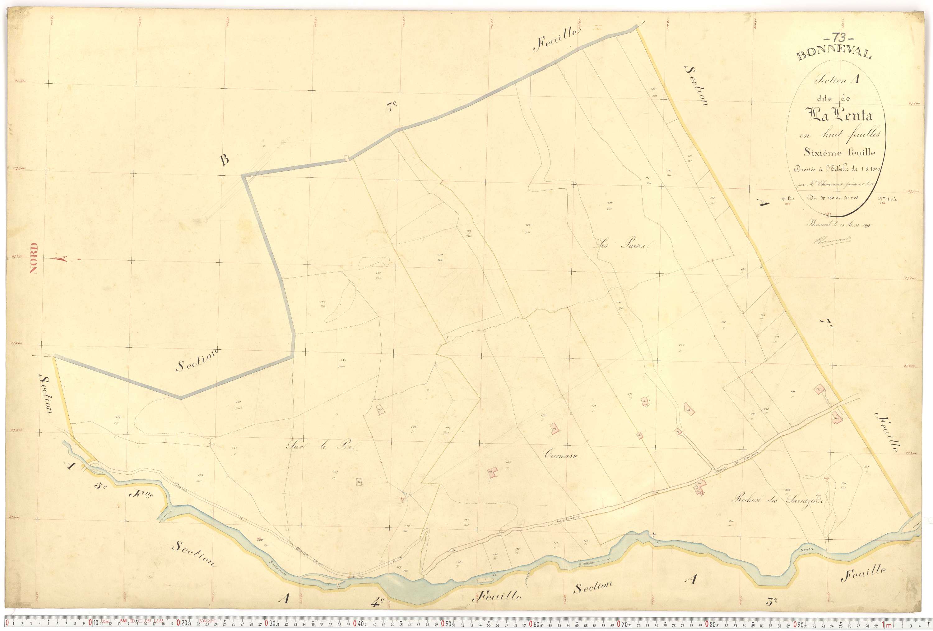 Bonneval - Plans cadastraux du premier cadastre français.