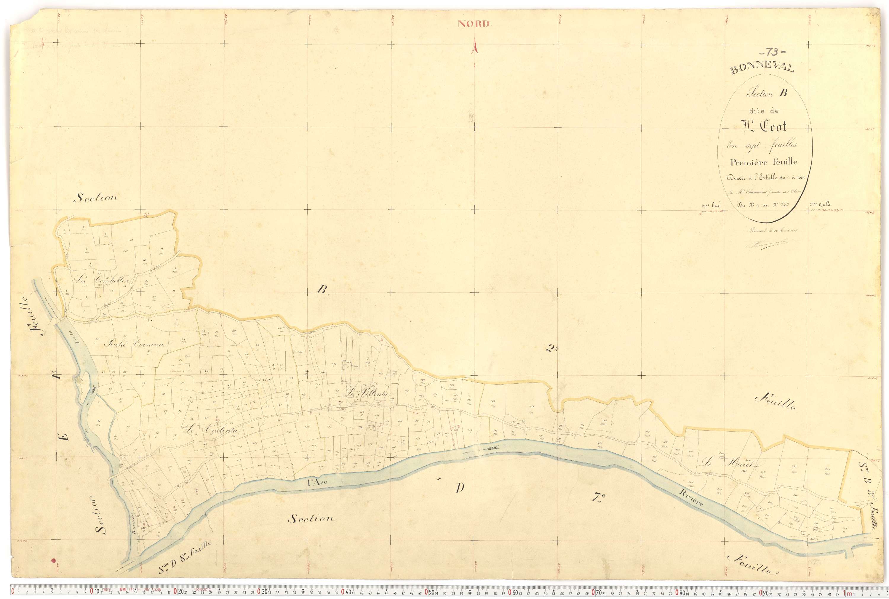 Bonneval - Plans cadastraux du premier cadastre français.