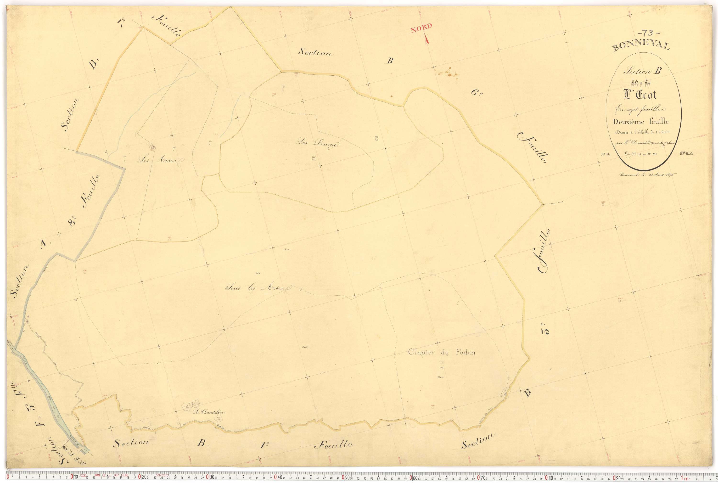 Bonneval - Plans cadastraux du premier cadastre français.