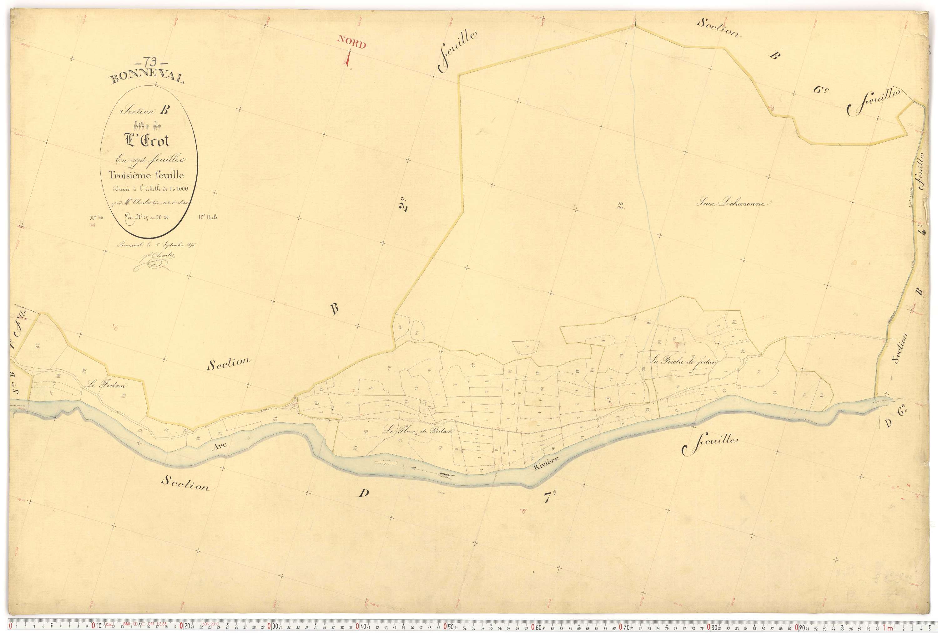 Bonneval - Plans cadastraux du premier cadastre français.