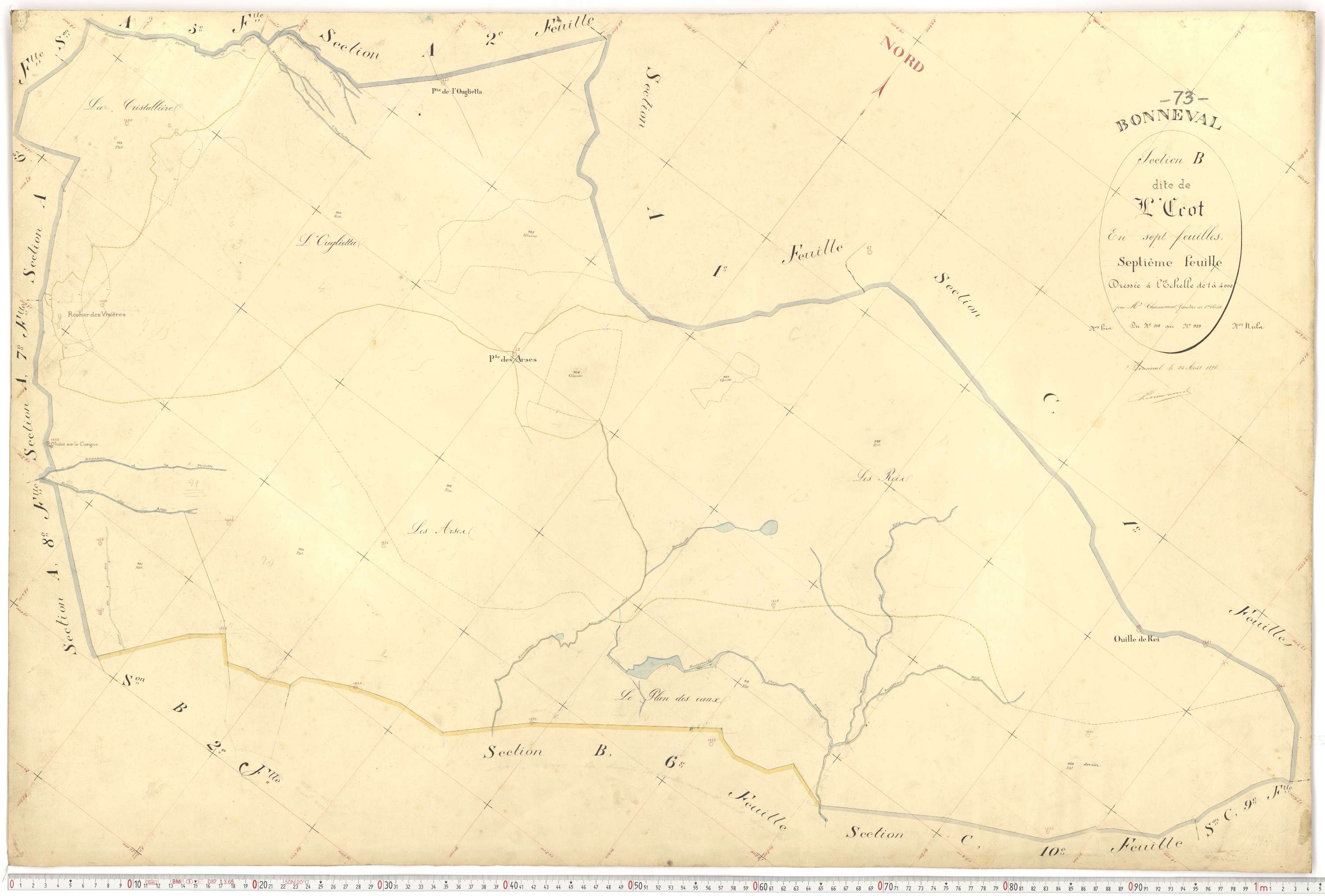 Bonneval - Plans cadastraux du premier cadastre français.