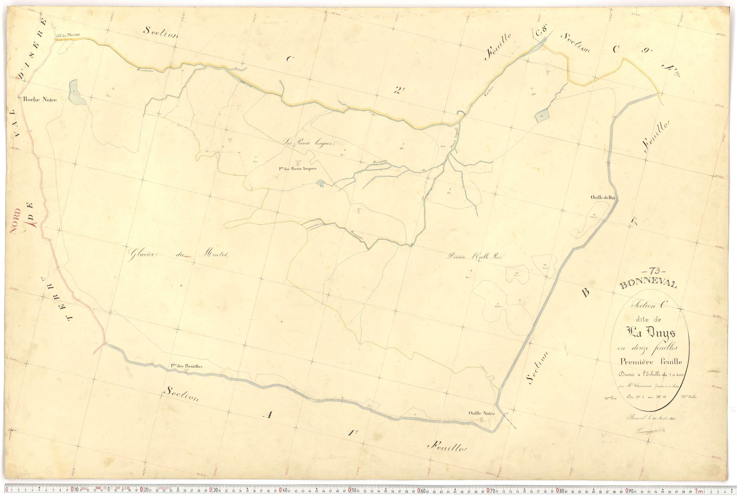 Bonneval - Plans cadastraux du premier cadastre français.