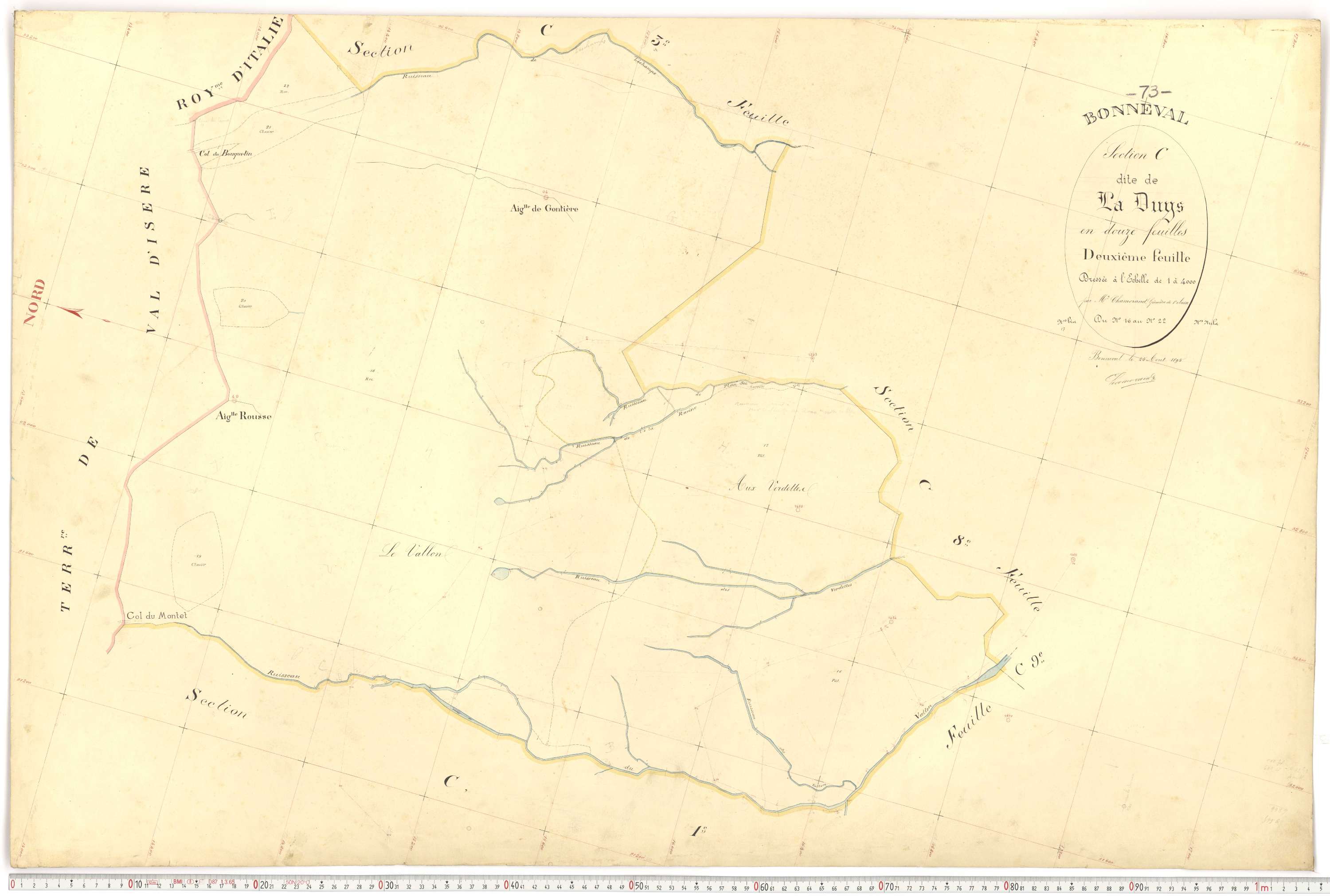 Bonneval - Plans cadastraux du premier cadastre français.