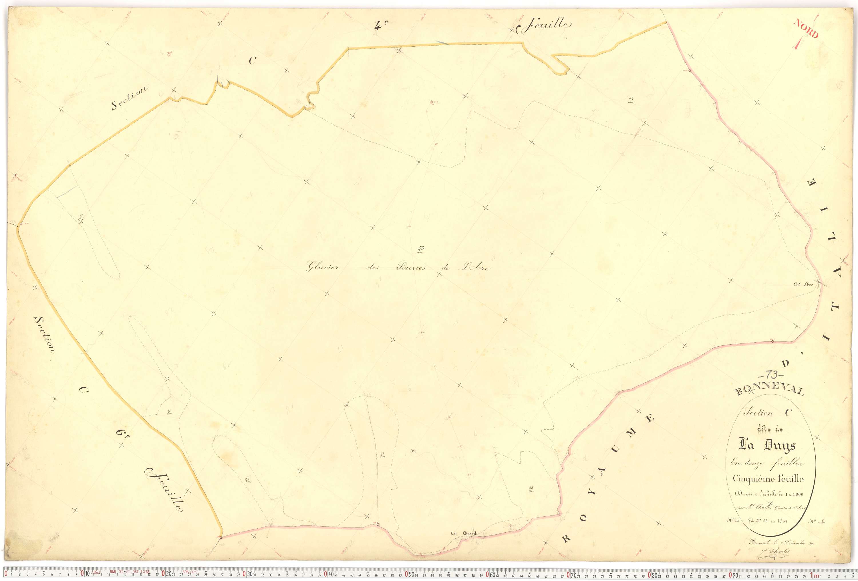 Bonneval - Plans cadastraux du premier cadastre français.