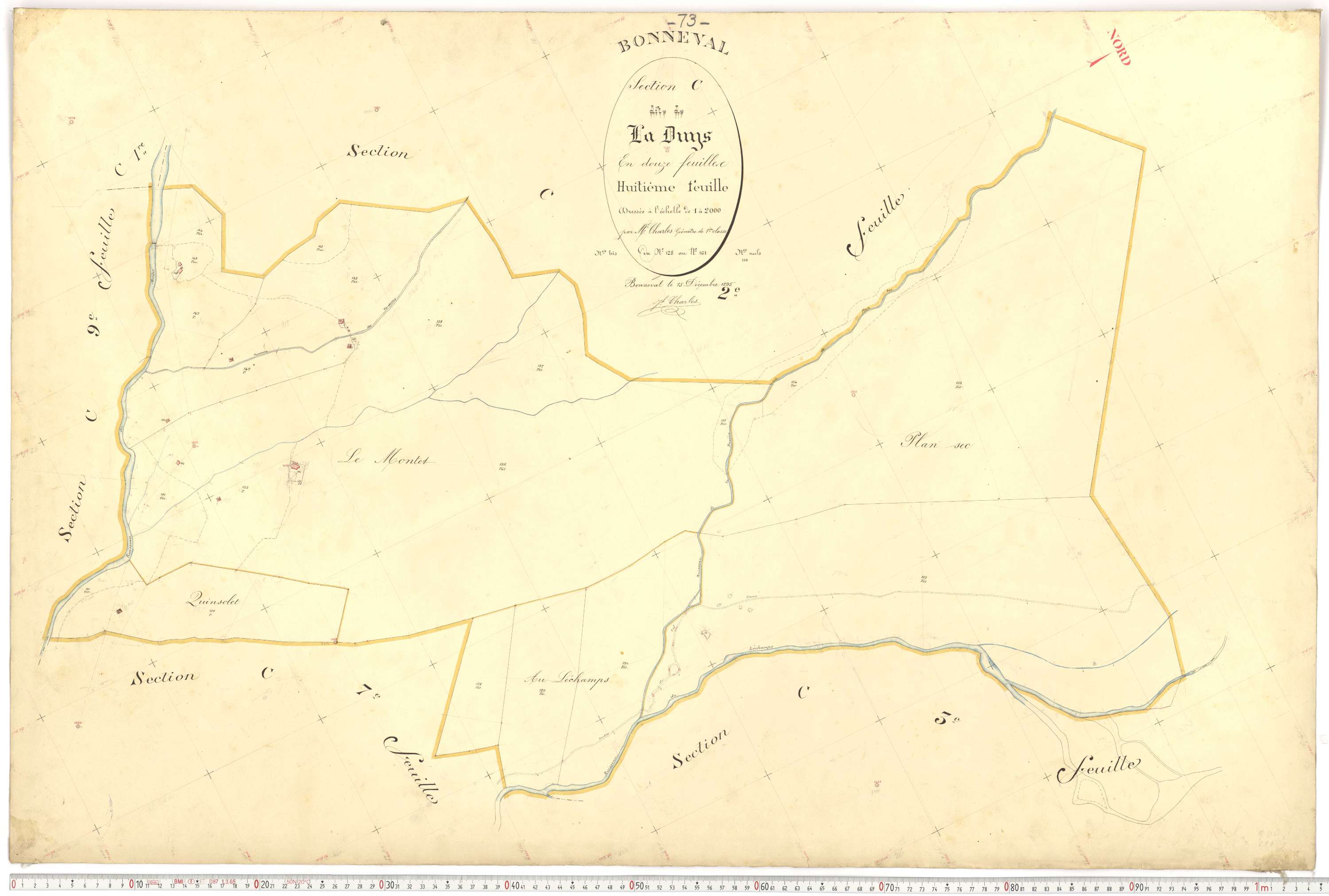 Bonneval - Plans cadastraux du premier cadastre français.