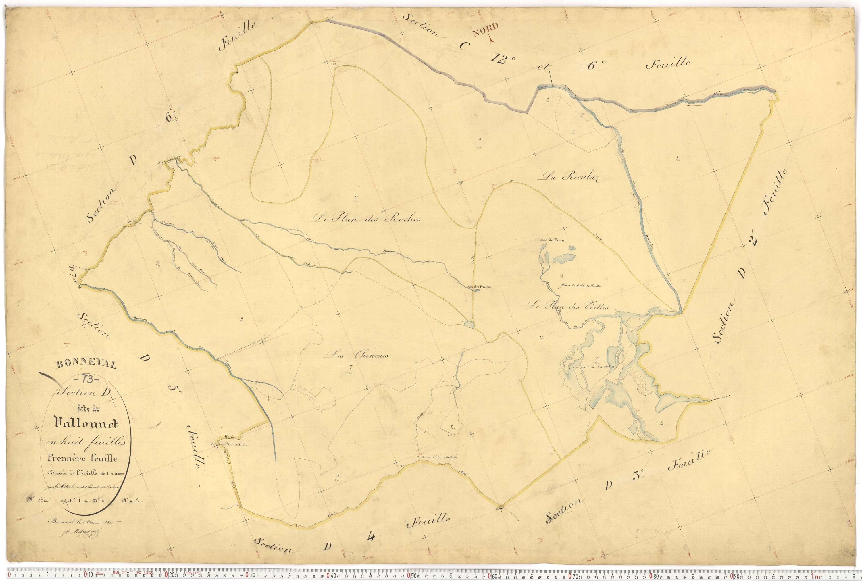 Bonneval - Plans cadastraux du premier cadastre français.