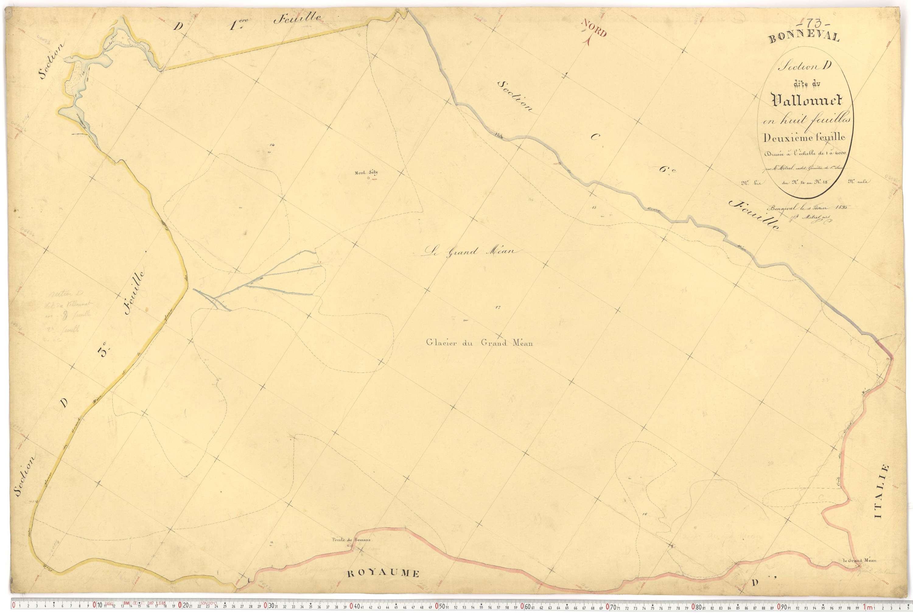 Bonneval - Plans cadastraux du premier cadastre français.