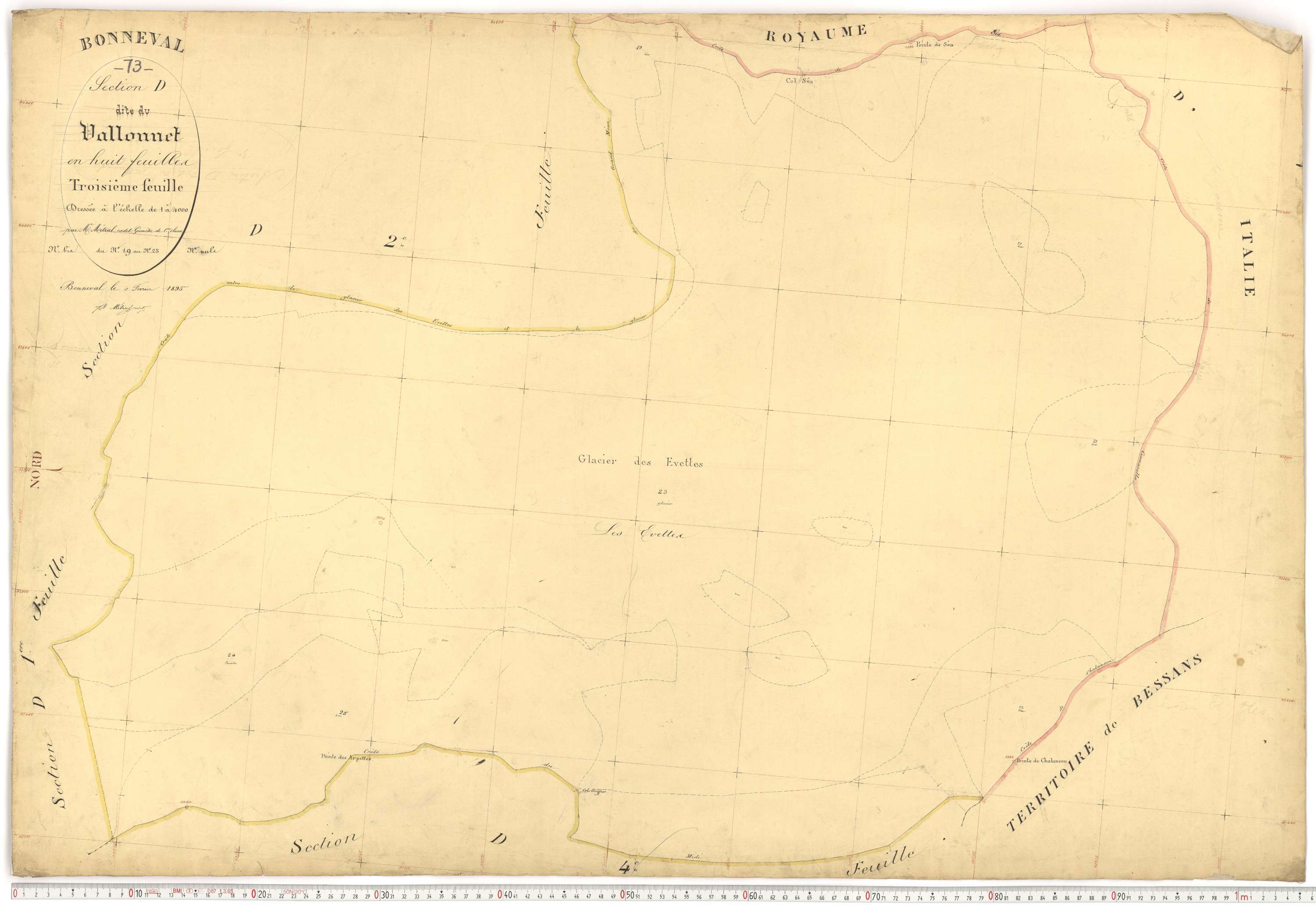 Bonneval - Plans cadastraux du premier cadastre français.