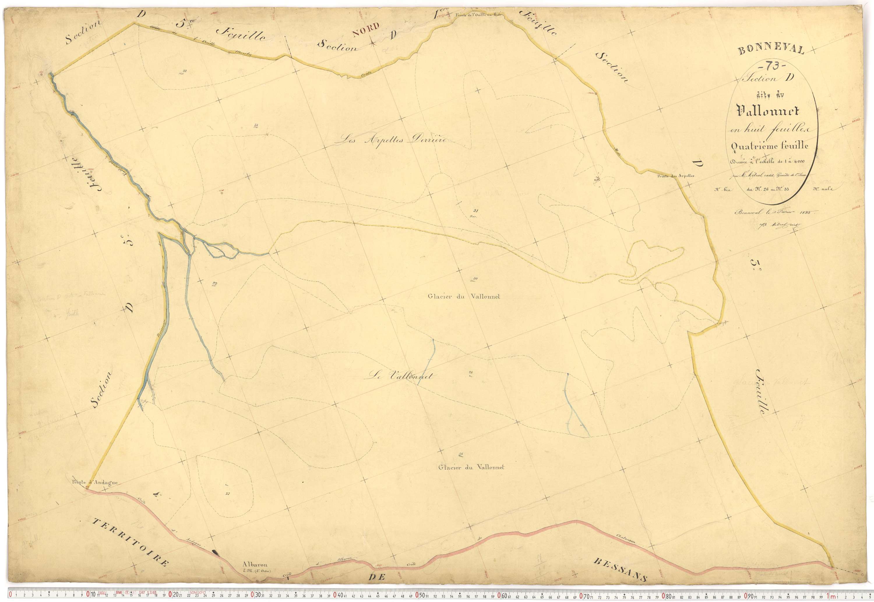 Bonneval - Plans cadastraux du premier cadastre français.