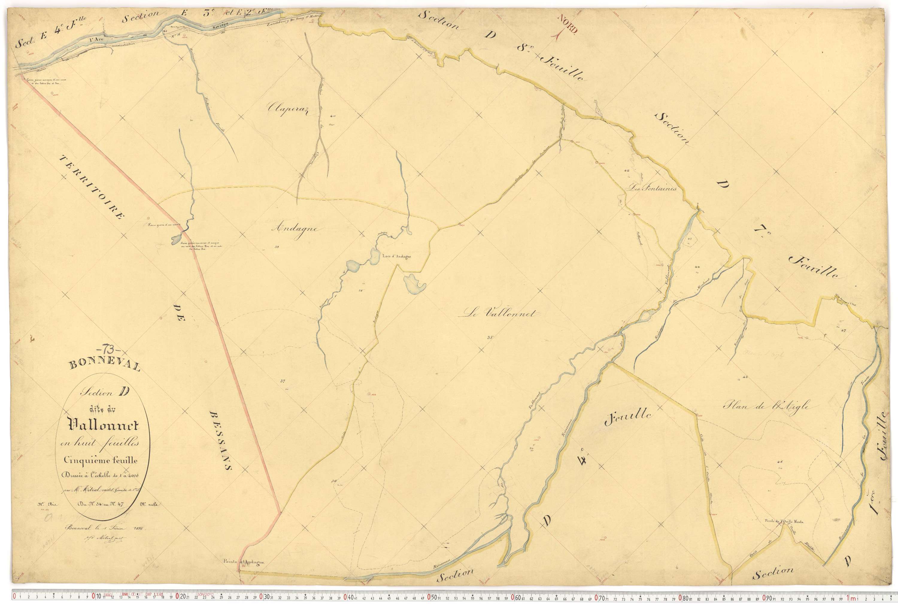 Bonneval - Plans cadastraux du premier cadastre français.
