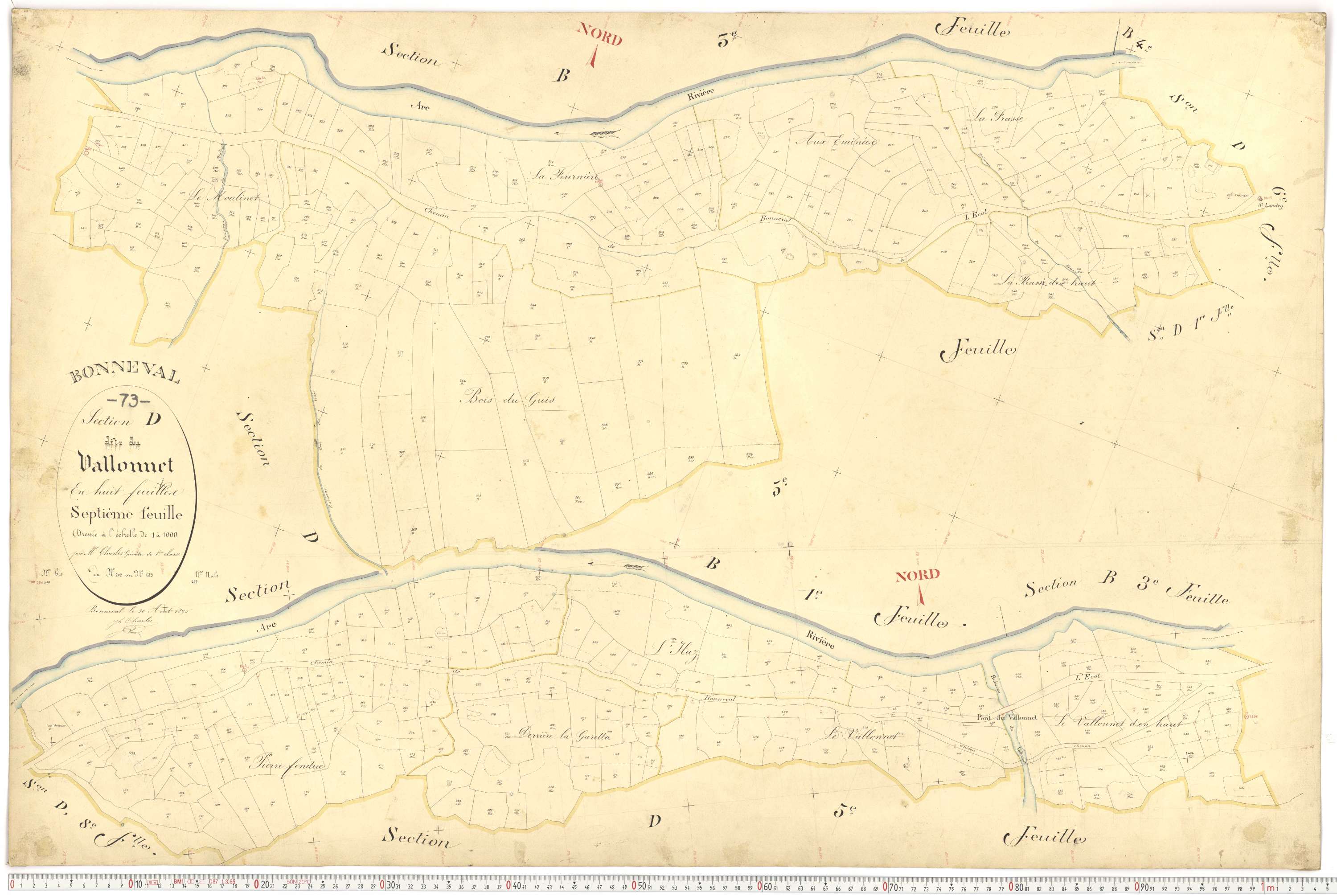 Bonneval - Plans cadastraux du premier cadastre français.