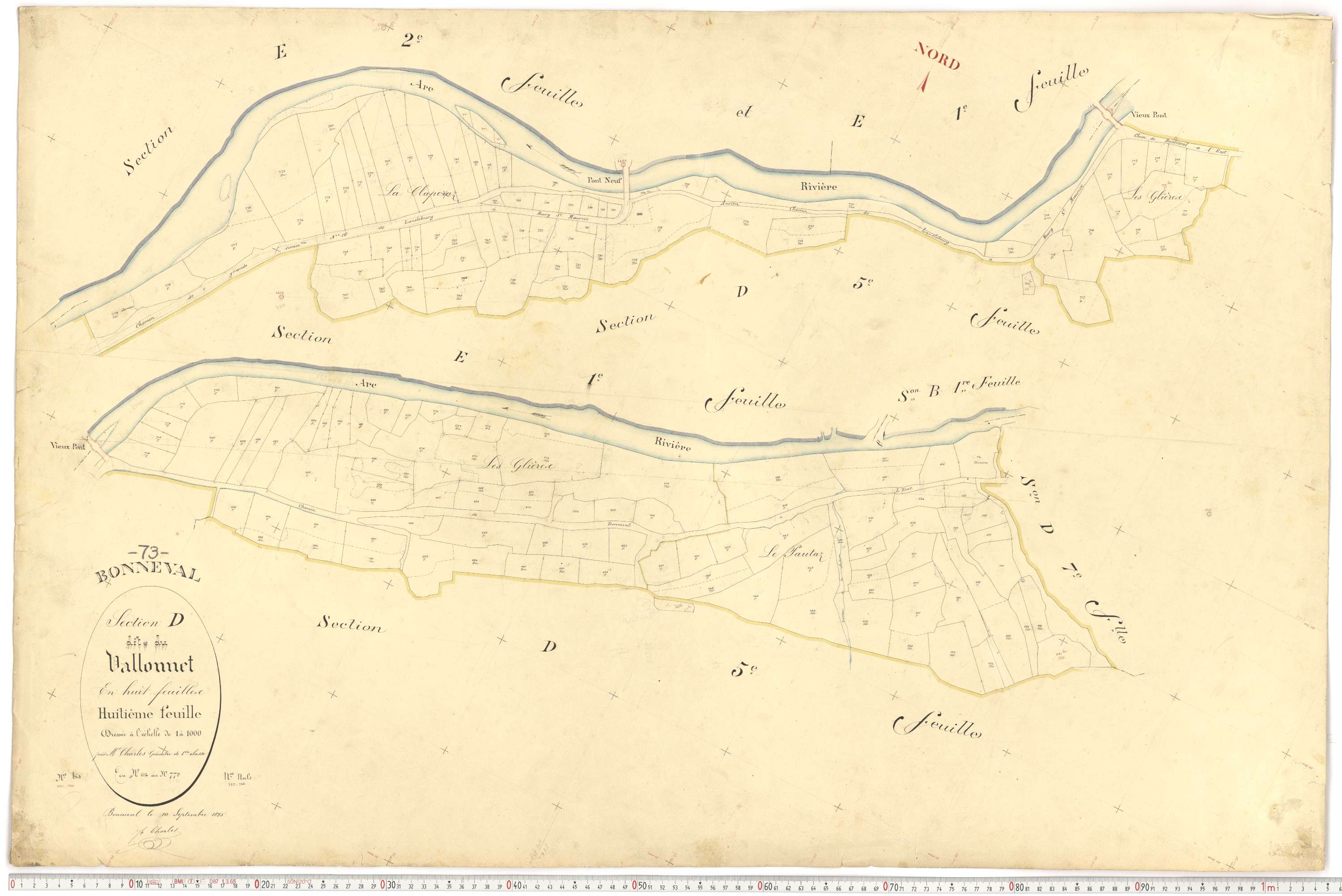 Bonneval - Plans cadastraux du premier cadastre français.