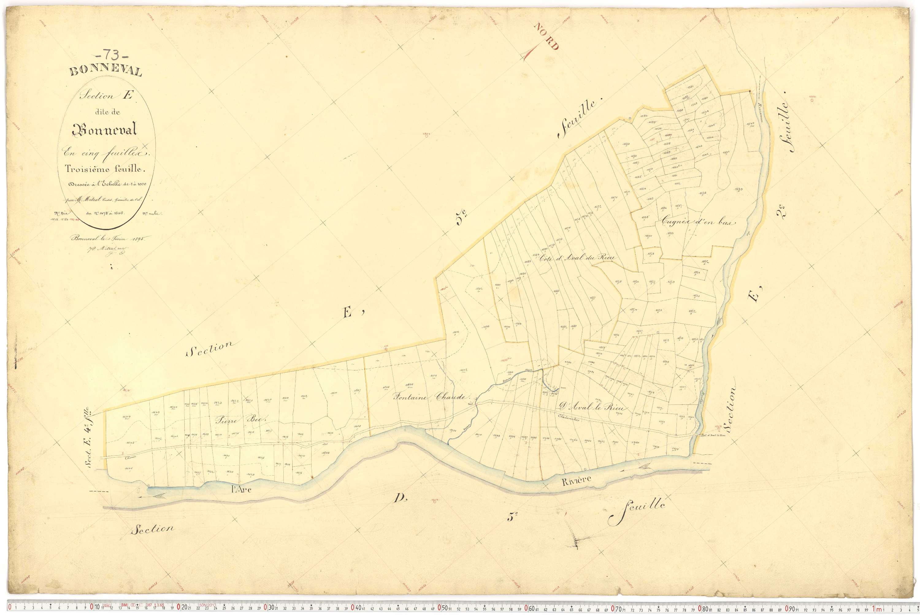 Bonneval - Plans cadastraux du premier cadastre français.