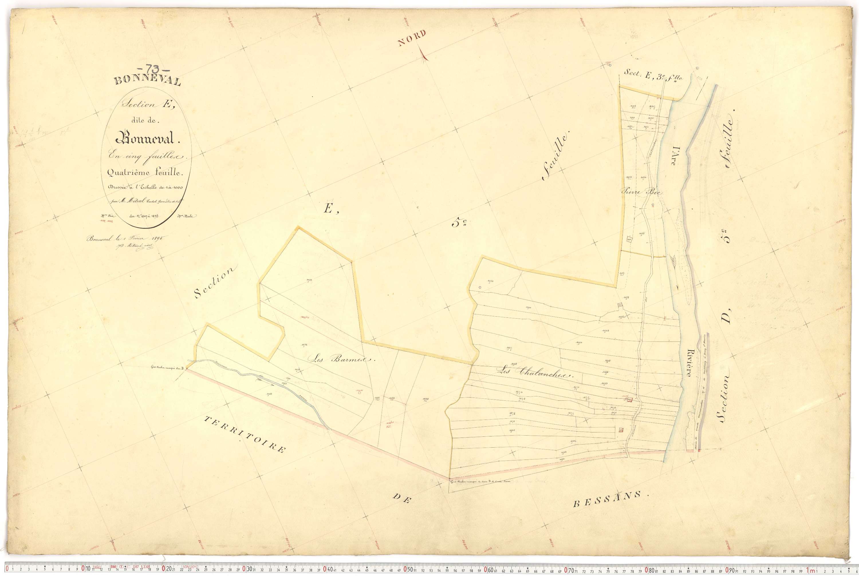 Bonneval - Plans cadastraux du premier cadastre français.
