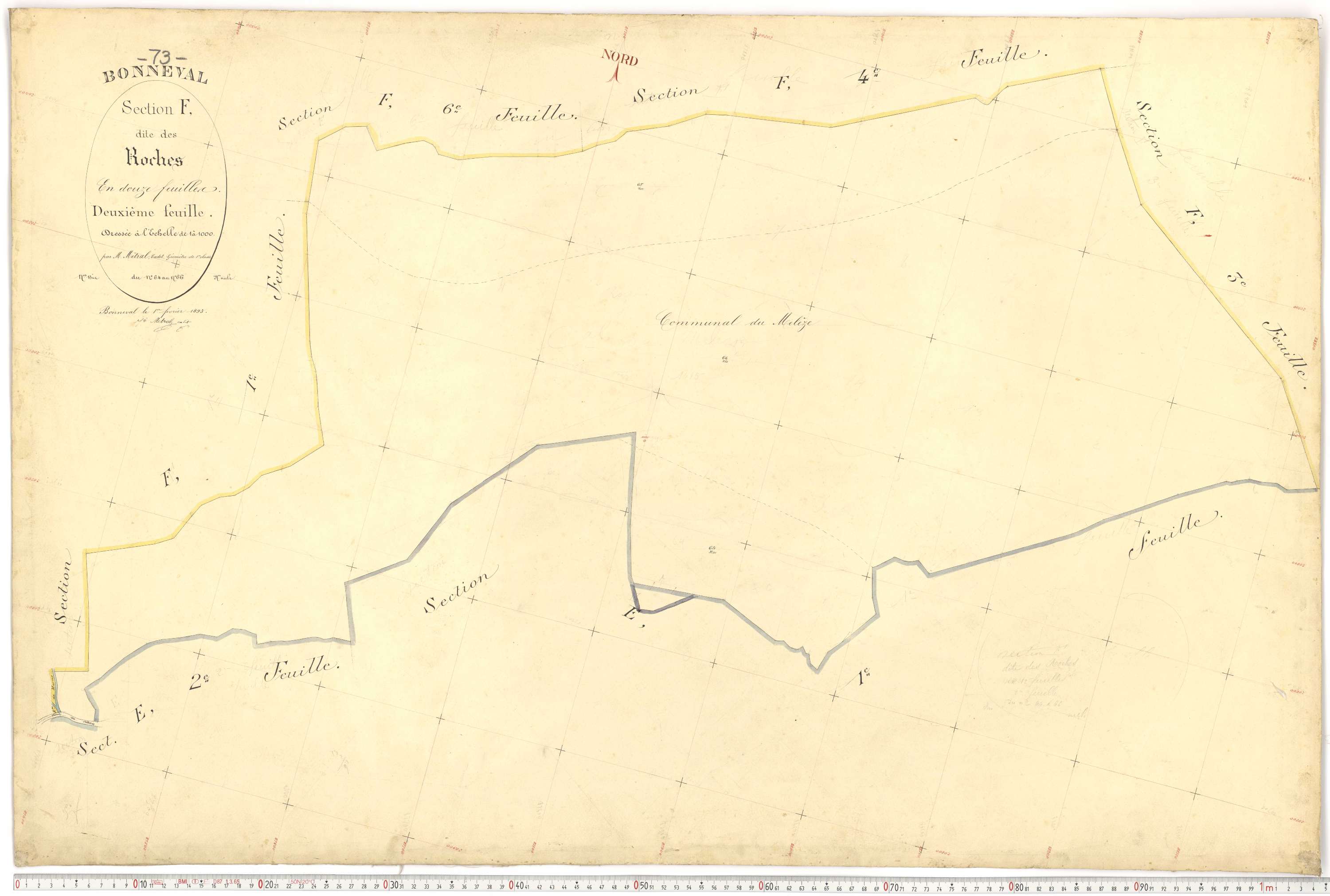 Bonneval - Plans cadastraux du premier cadastre français.