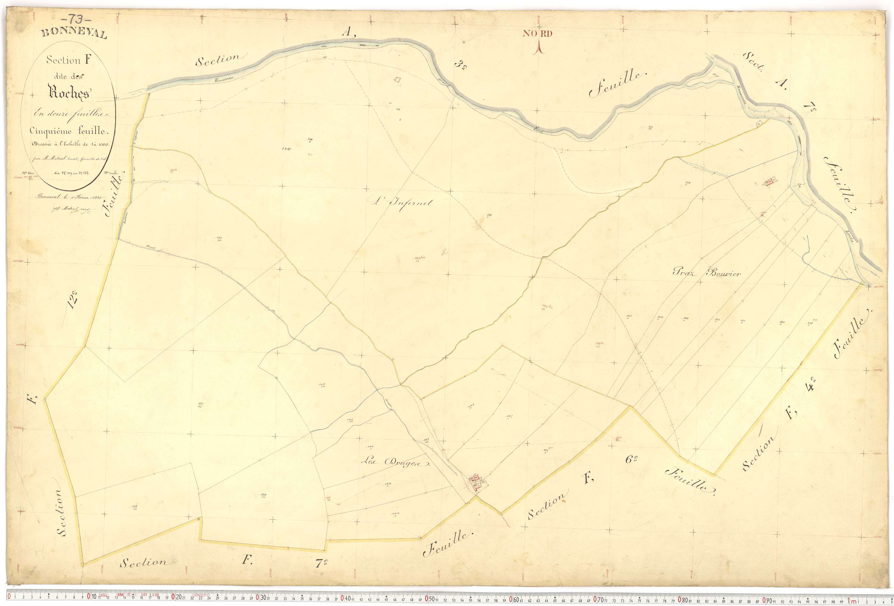 Bonneval - Plans cadastraux du premier cadastre français.
