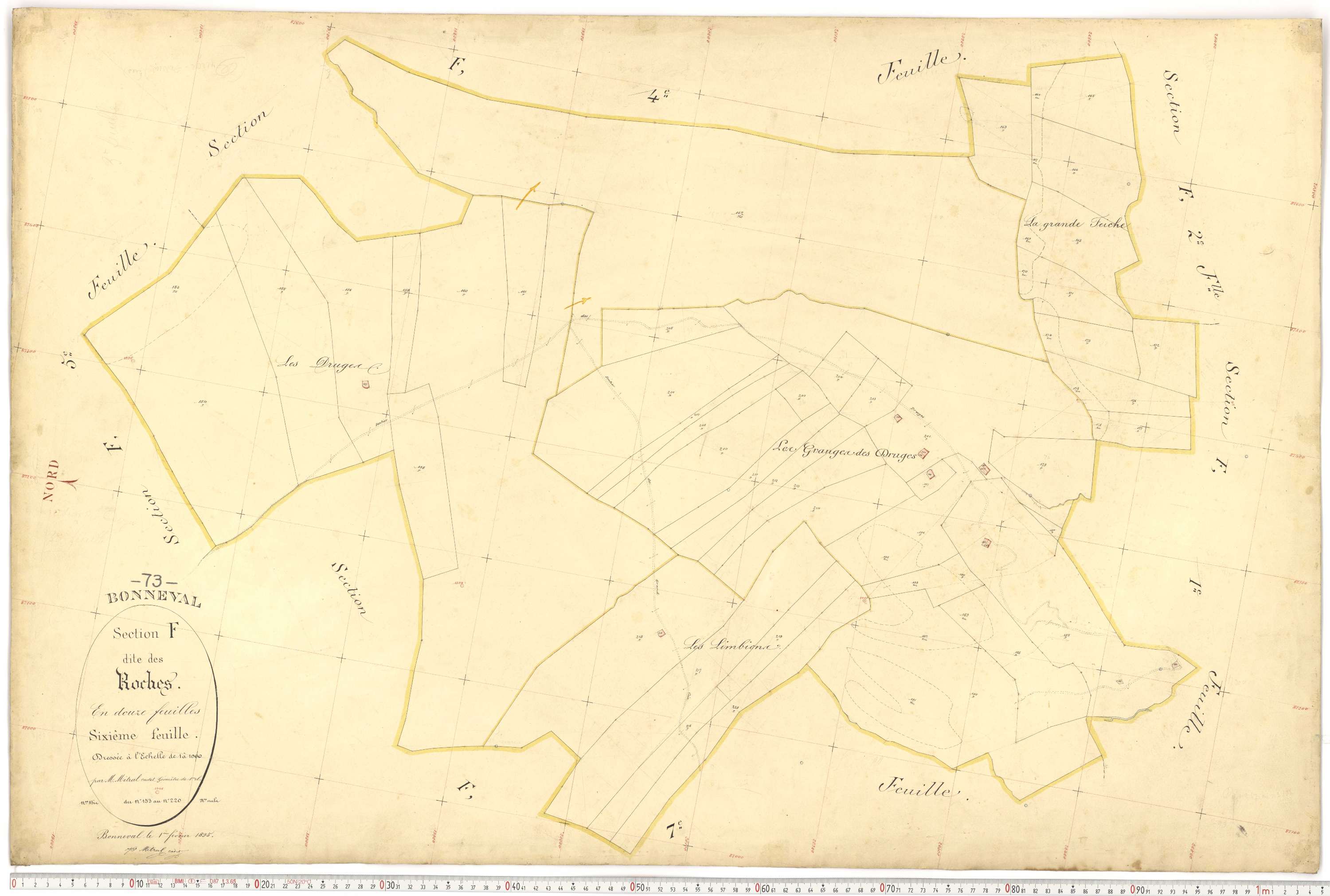 Bonneval - Plans cadastraux du premier cadastre français.
