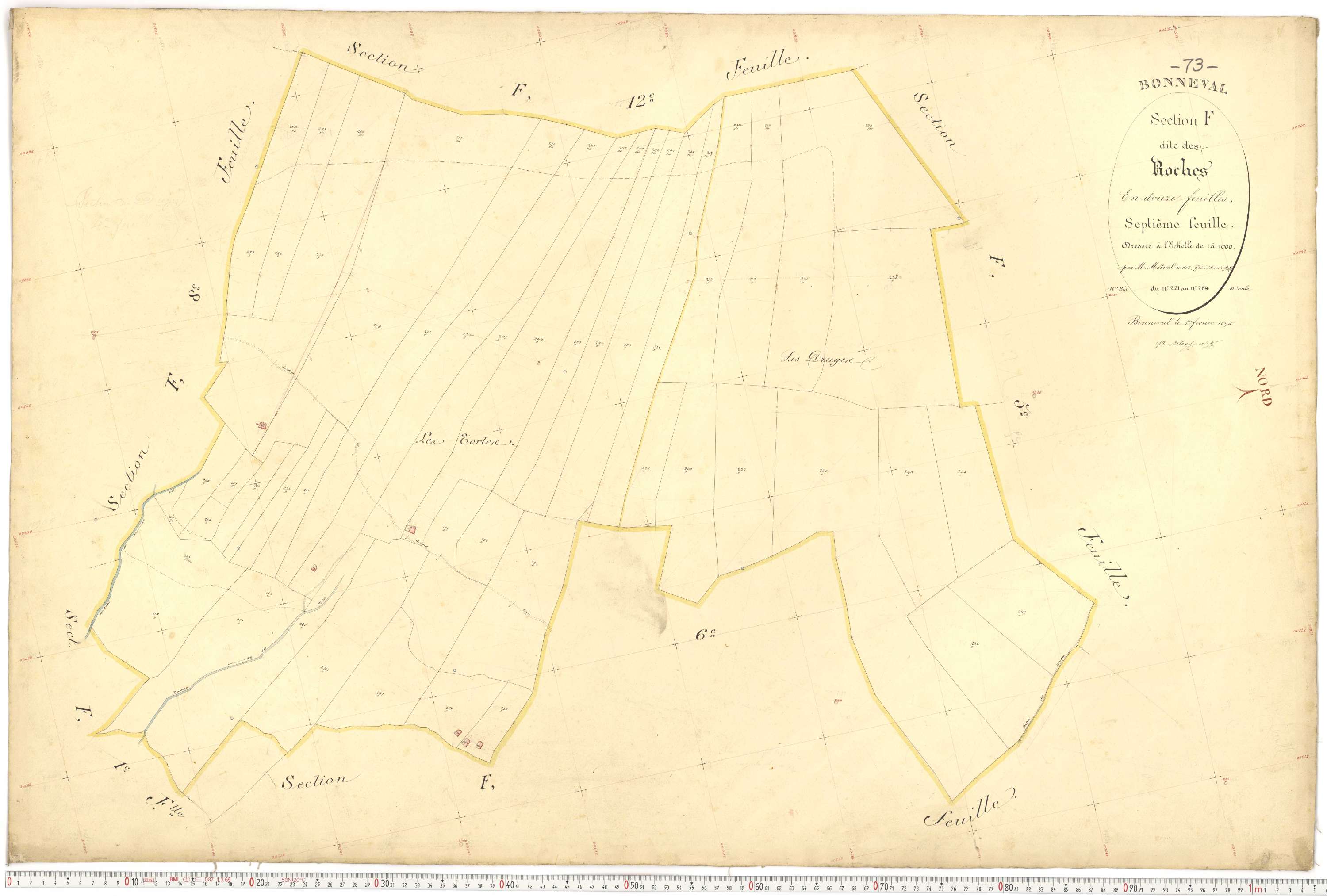 Bonneval - Plans cadastraux du premier cadastre français.