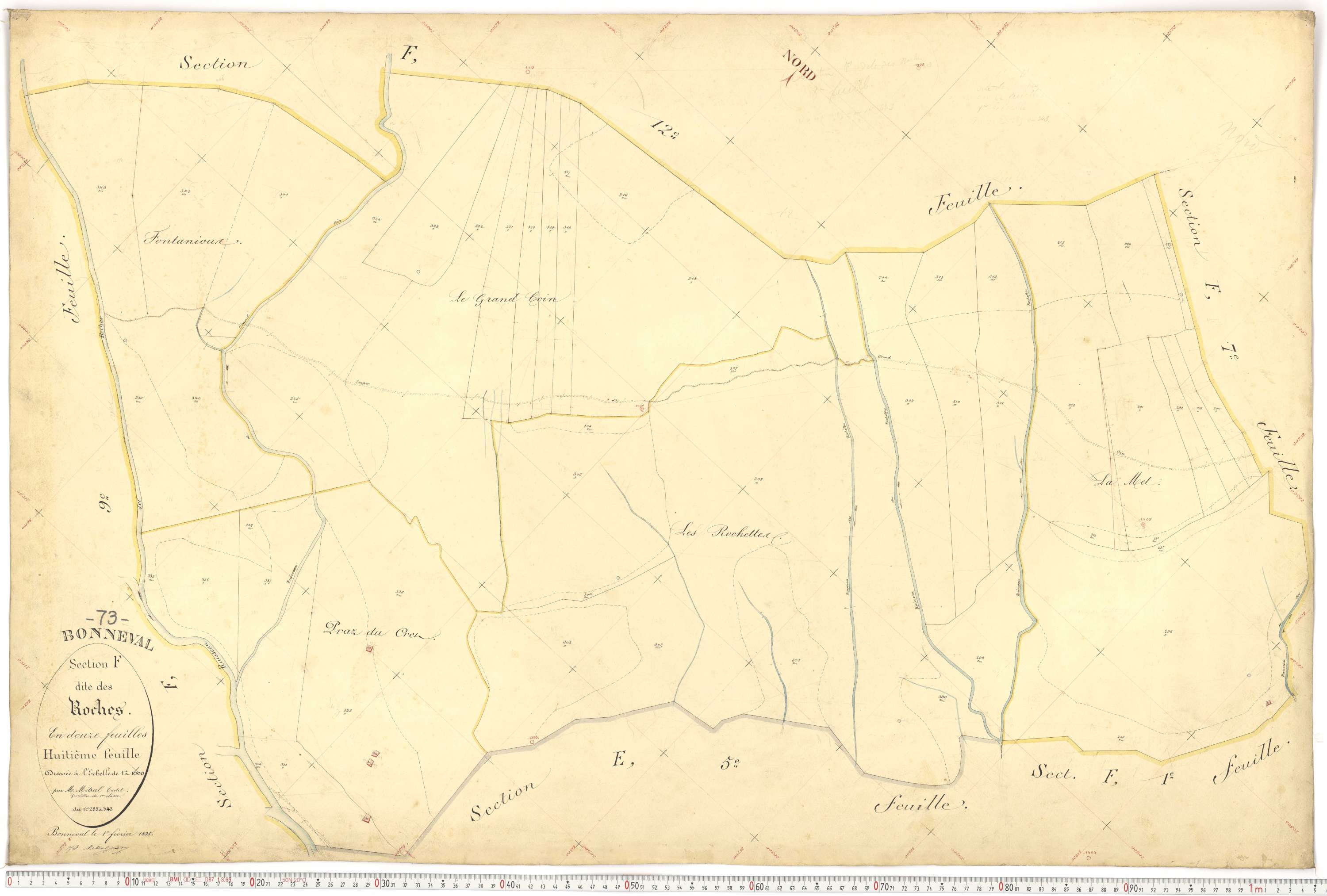 Bonneval - Plans cadastraux du premier cadastre français.