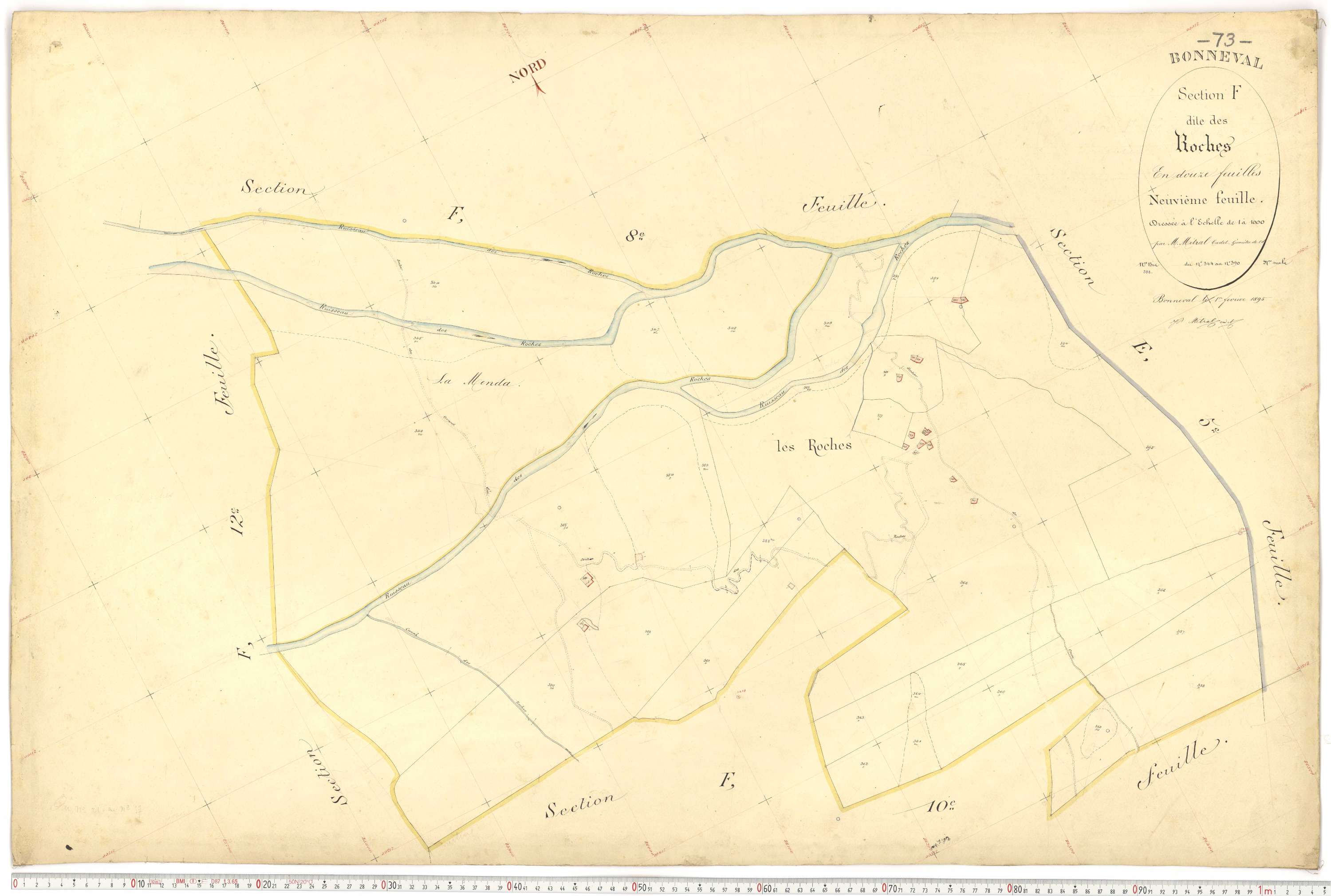 Bonneval - Plans cadastraux du premier cadastre français.