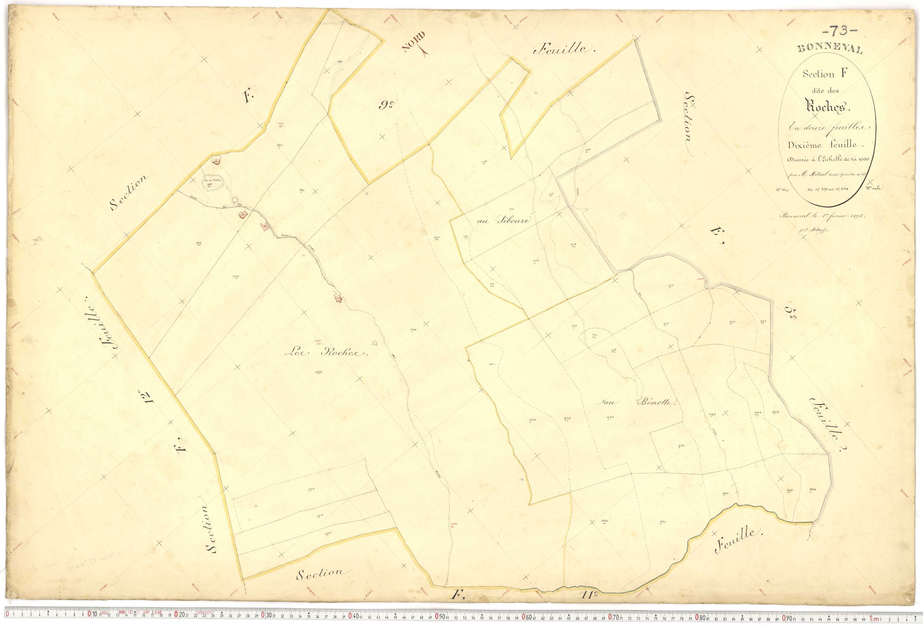 Bonneval - Plans cadastraux du premier cadastre français.