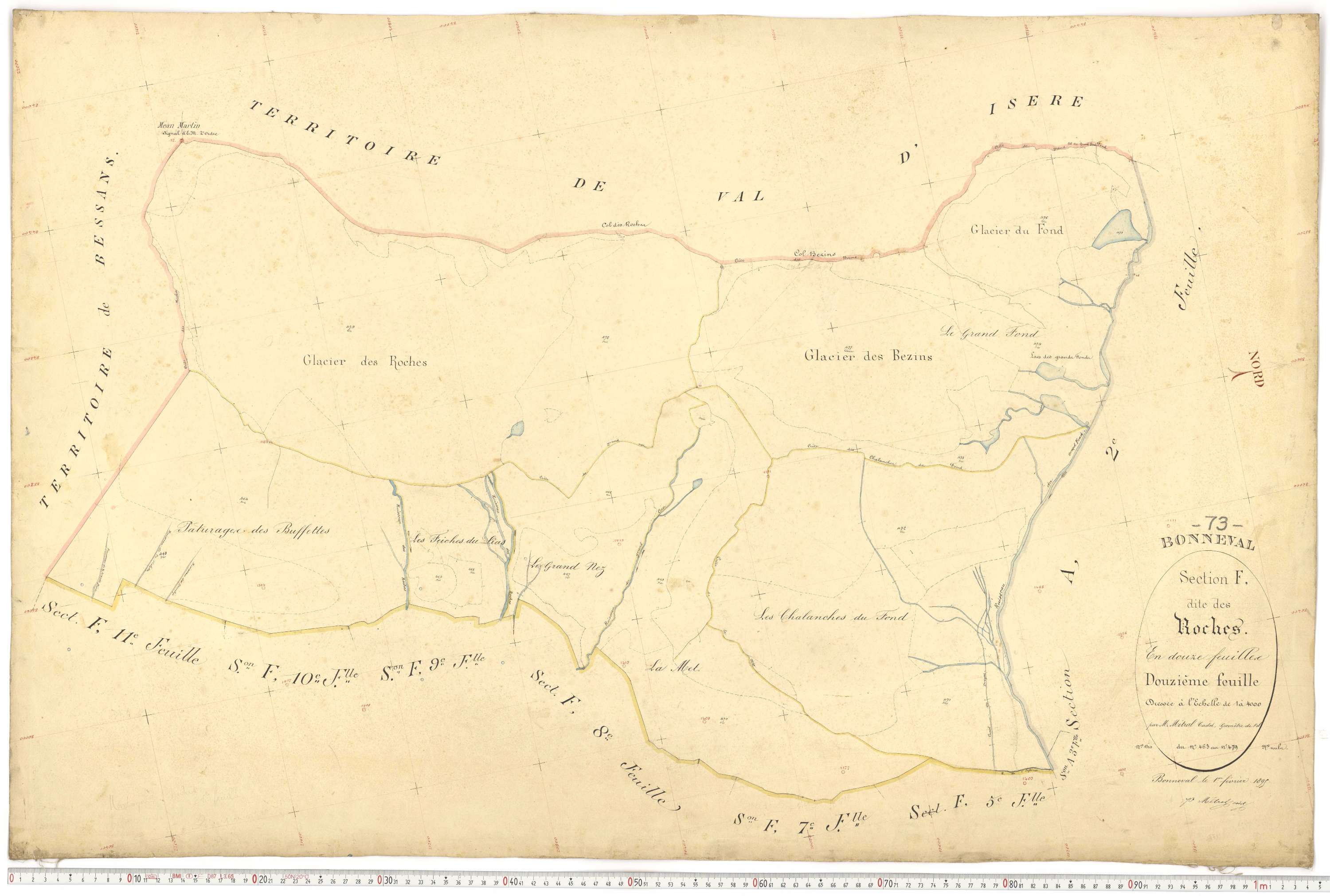 Bonneval - Plans cadastraux du premier cadastre français.