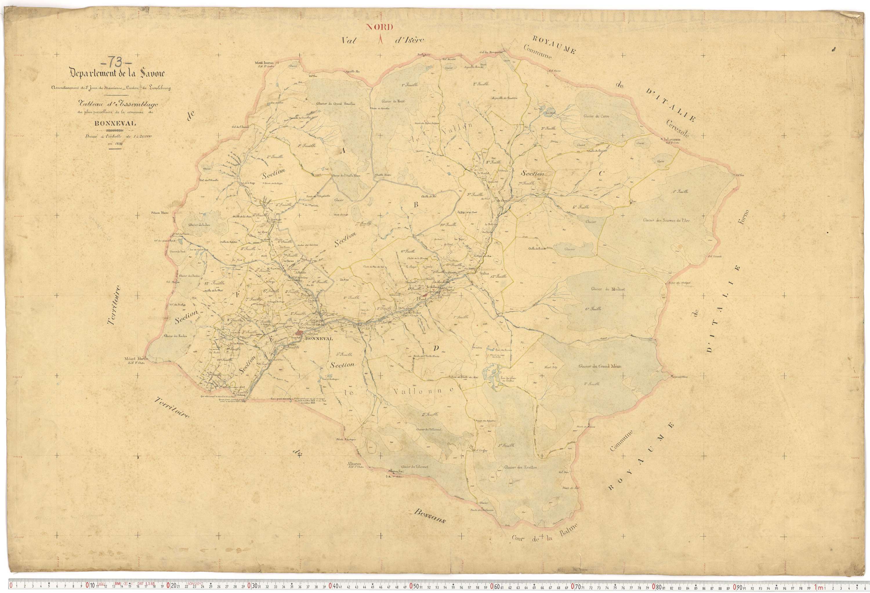 Bonneval - Plans cadastraux du premier cadastre français.