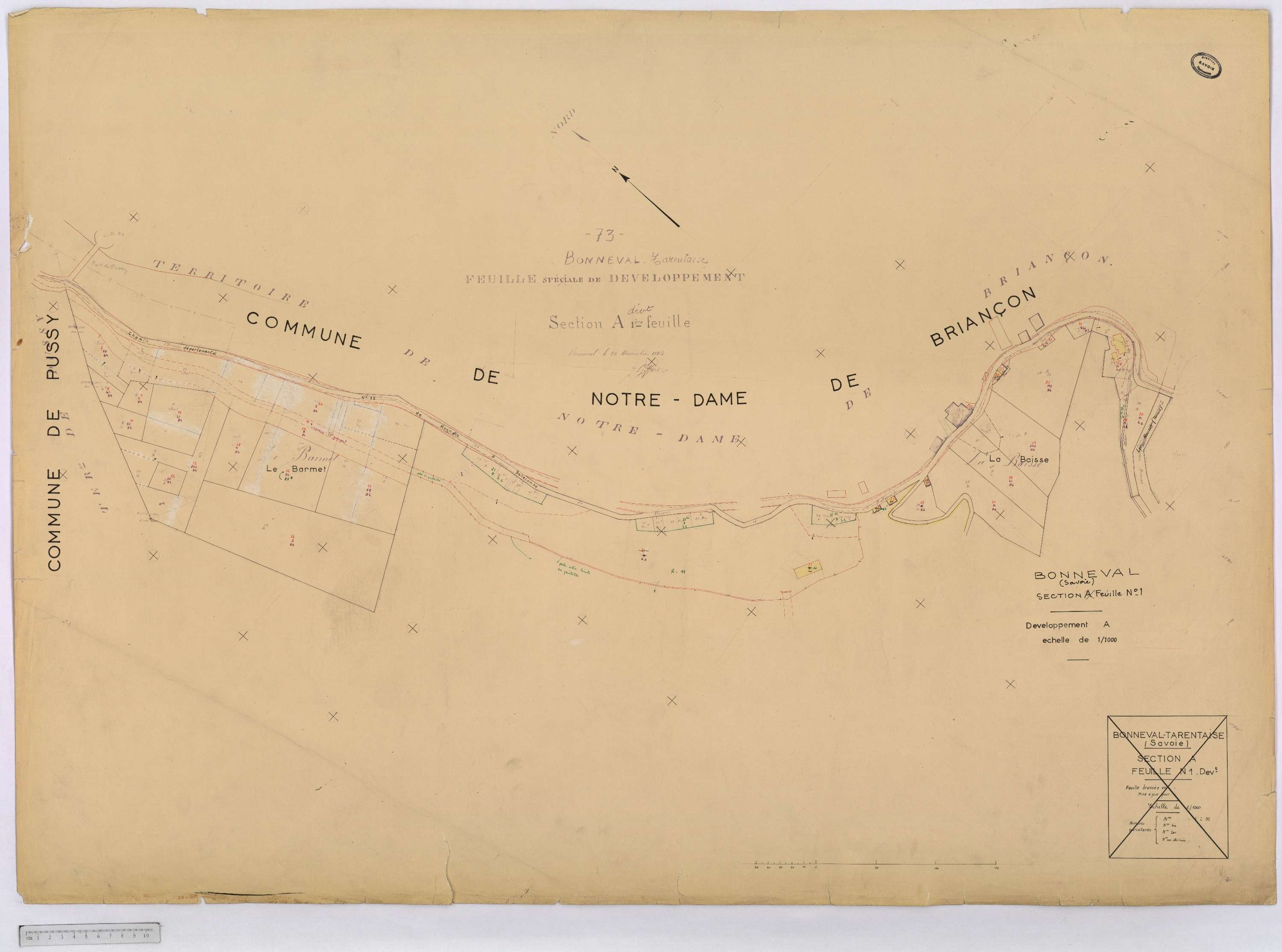 Bonneval - Cadastre rénové (1963).
