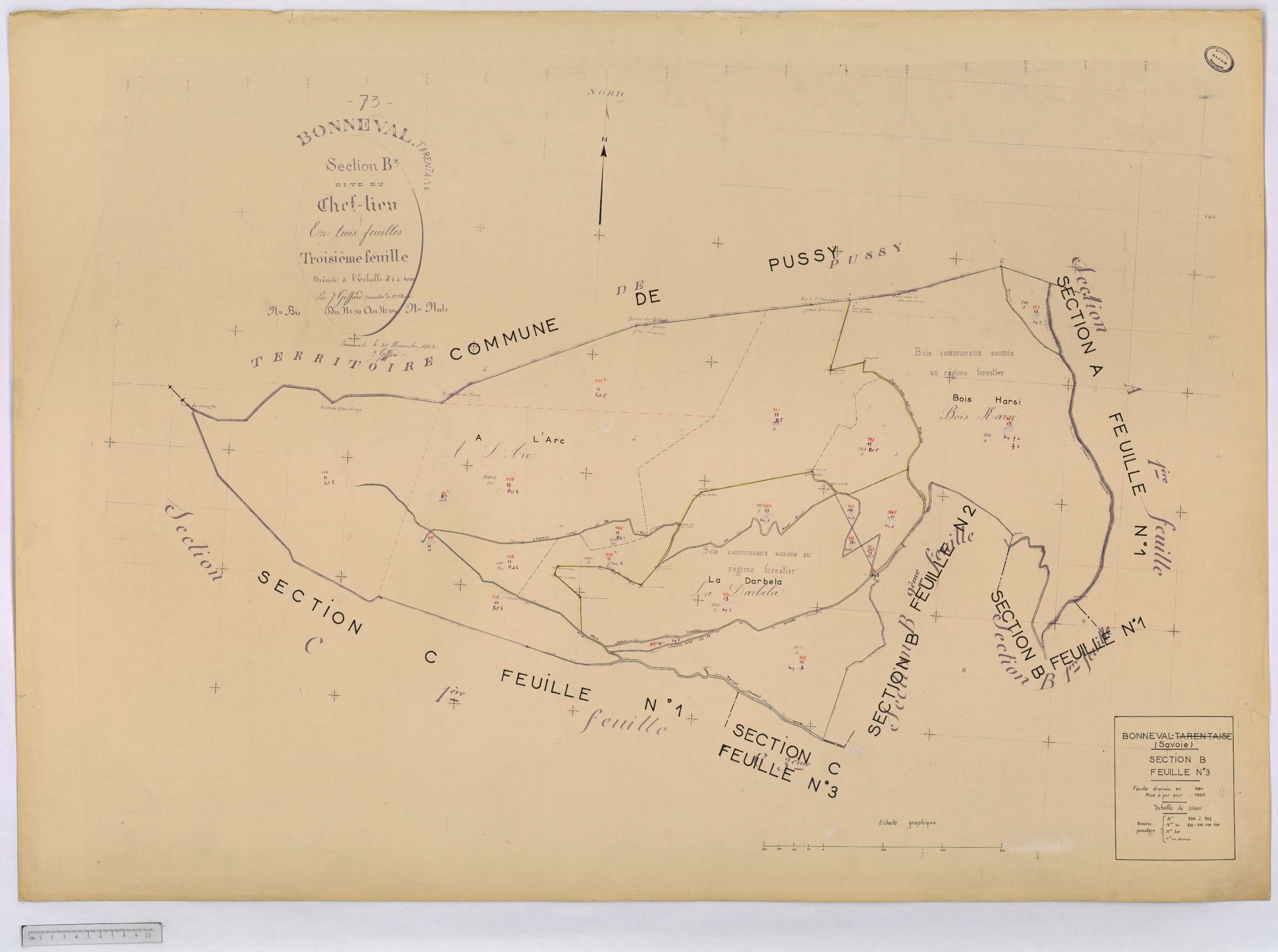 Bonneval - Cadastre rénové (1963).